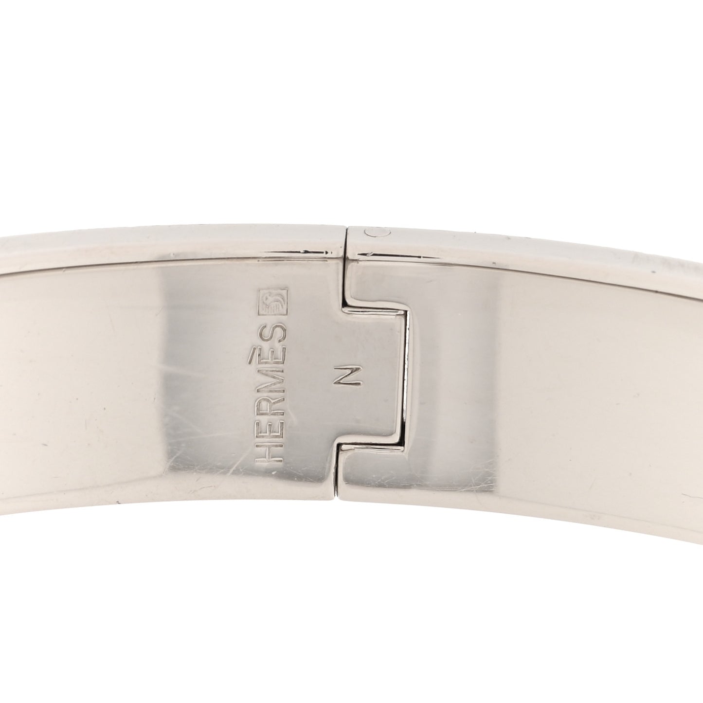 Enamel Narrow Clic Clac H Bracelet PM Chartreuse