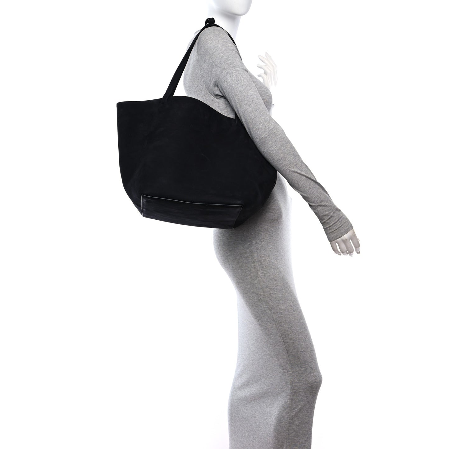 Suede Park Tote Three Black