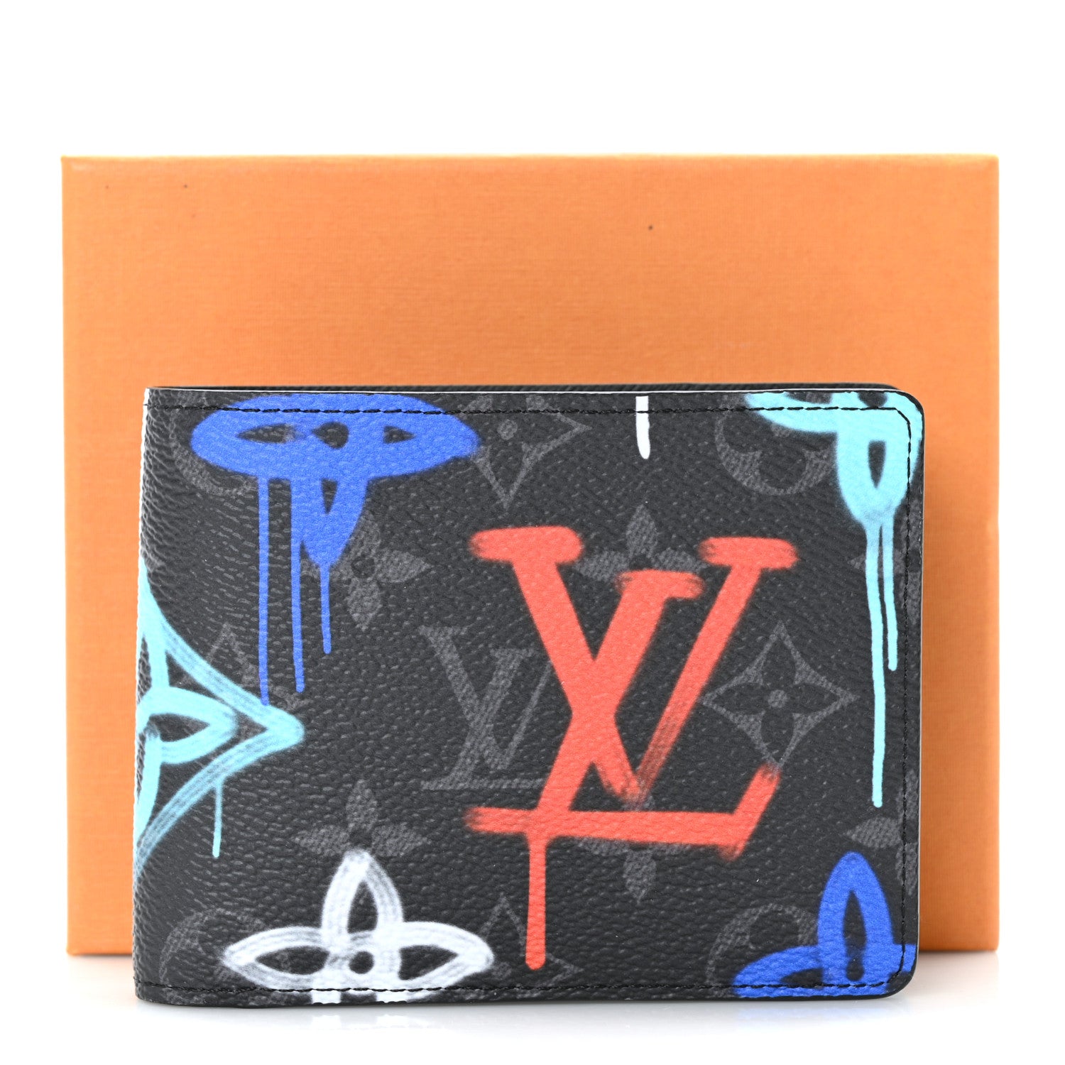 Louis Vuitton Monogram Eclipse LV Graffiti Multiple Wallet Multicolor 7 of 7