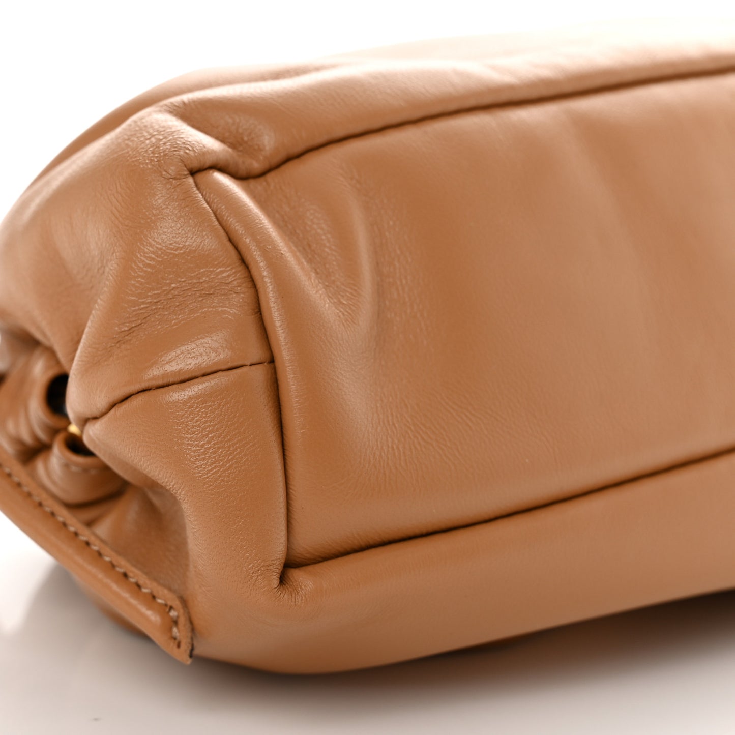 Lambskin Cloud Mini Clutch Caramel