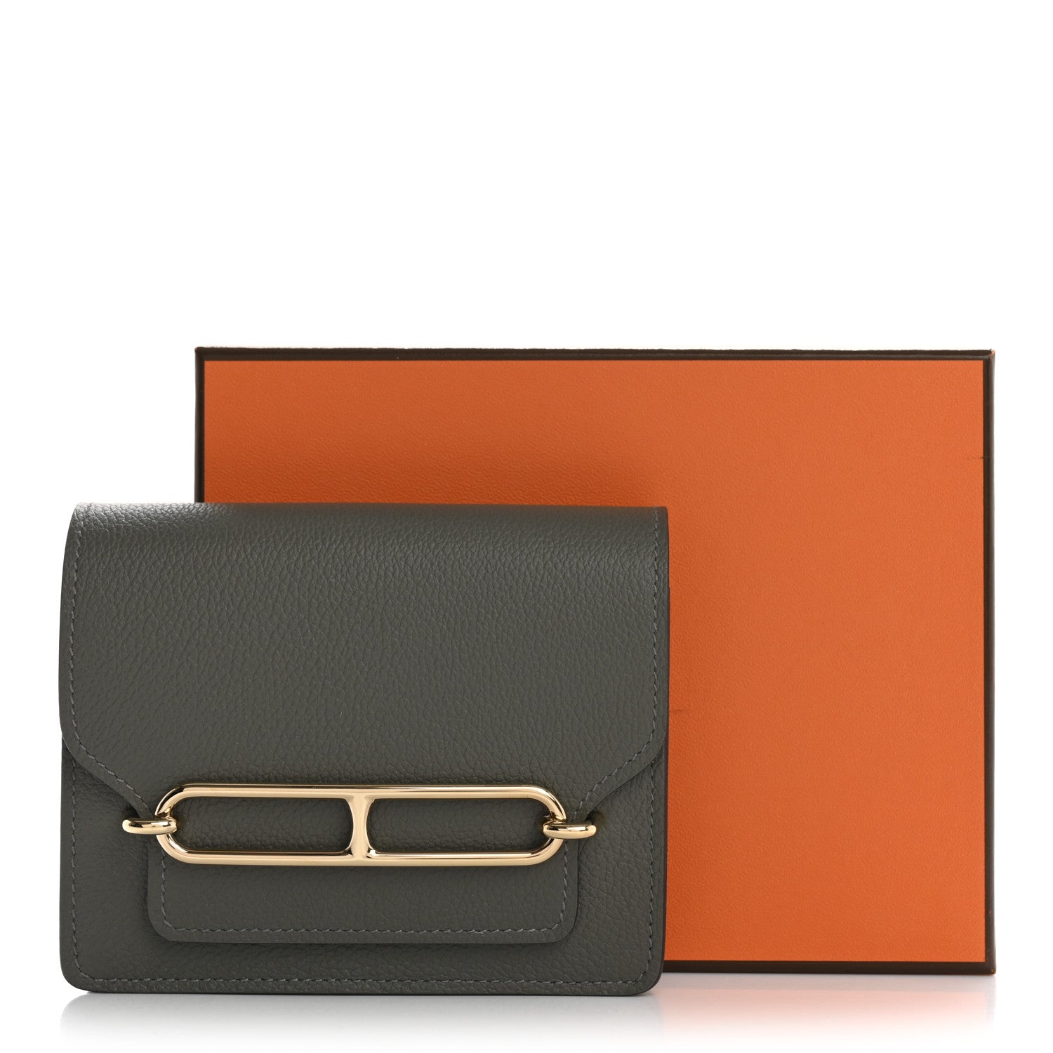 Hermes Evercolor Roulis Slim Wallet Gris Meyer 10 of 10