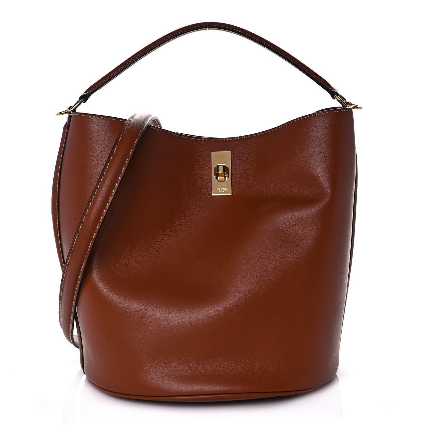 Smooth Calfskin Bucket 16 Bag Tan