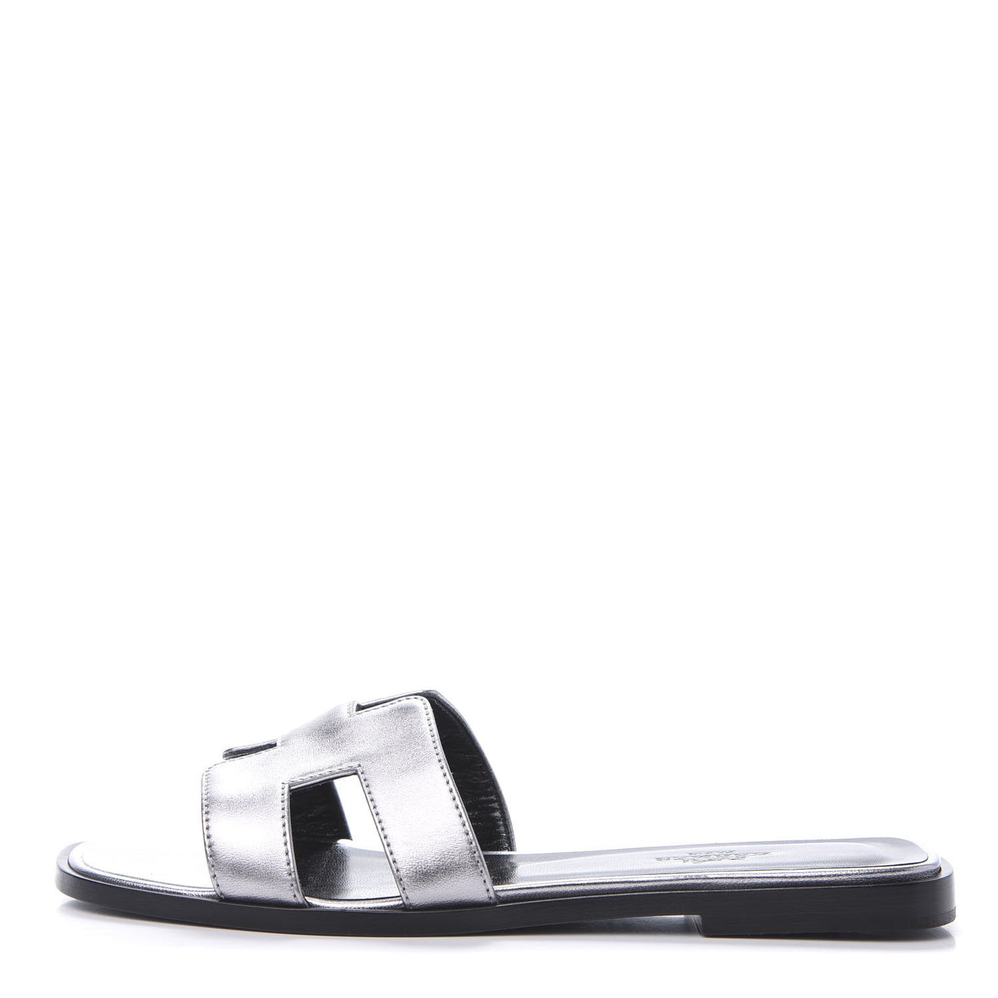 Metallic Nappa Oran Sandals 36 Argent