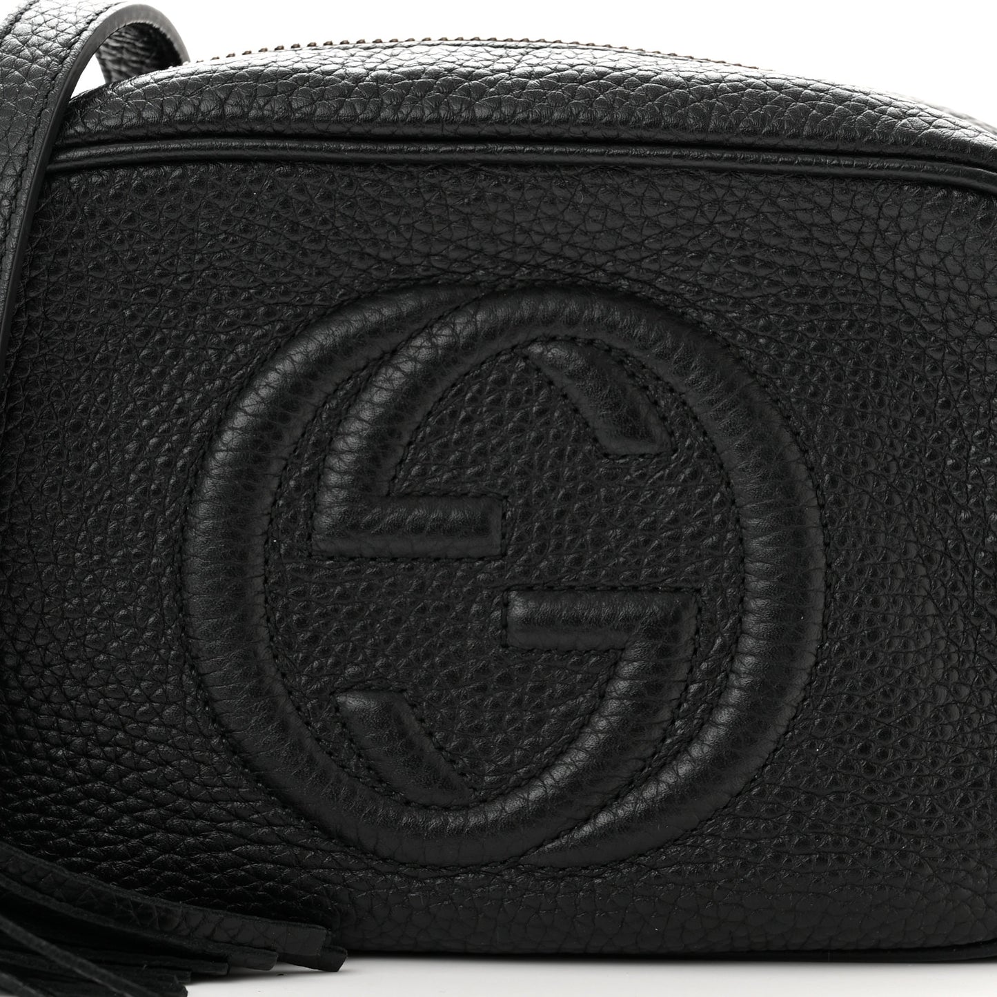 Pebbled Calfskin Mini Soho Disco Bag Black