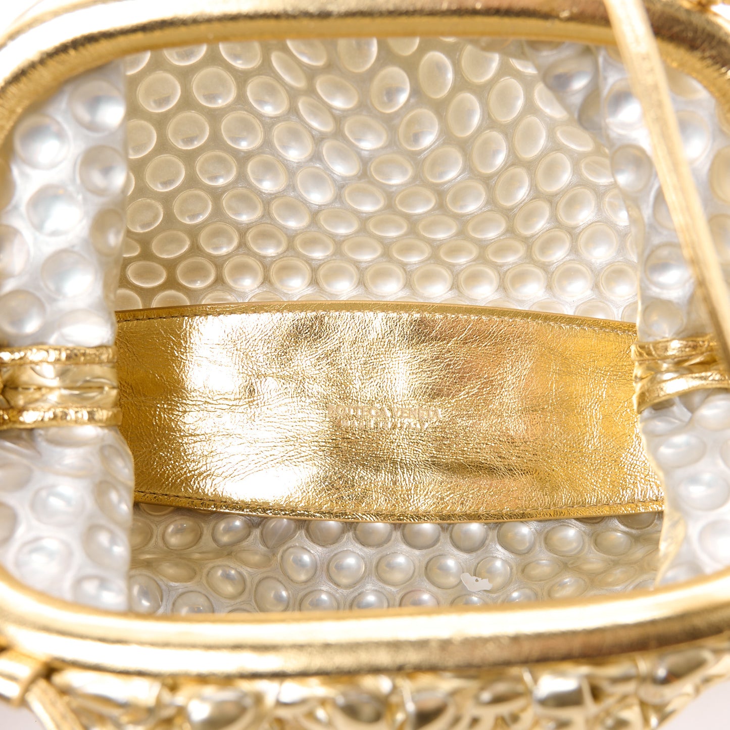 Metallic Fabric Bubble Wrap The Mini Pouch Gold