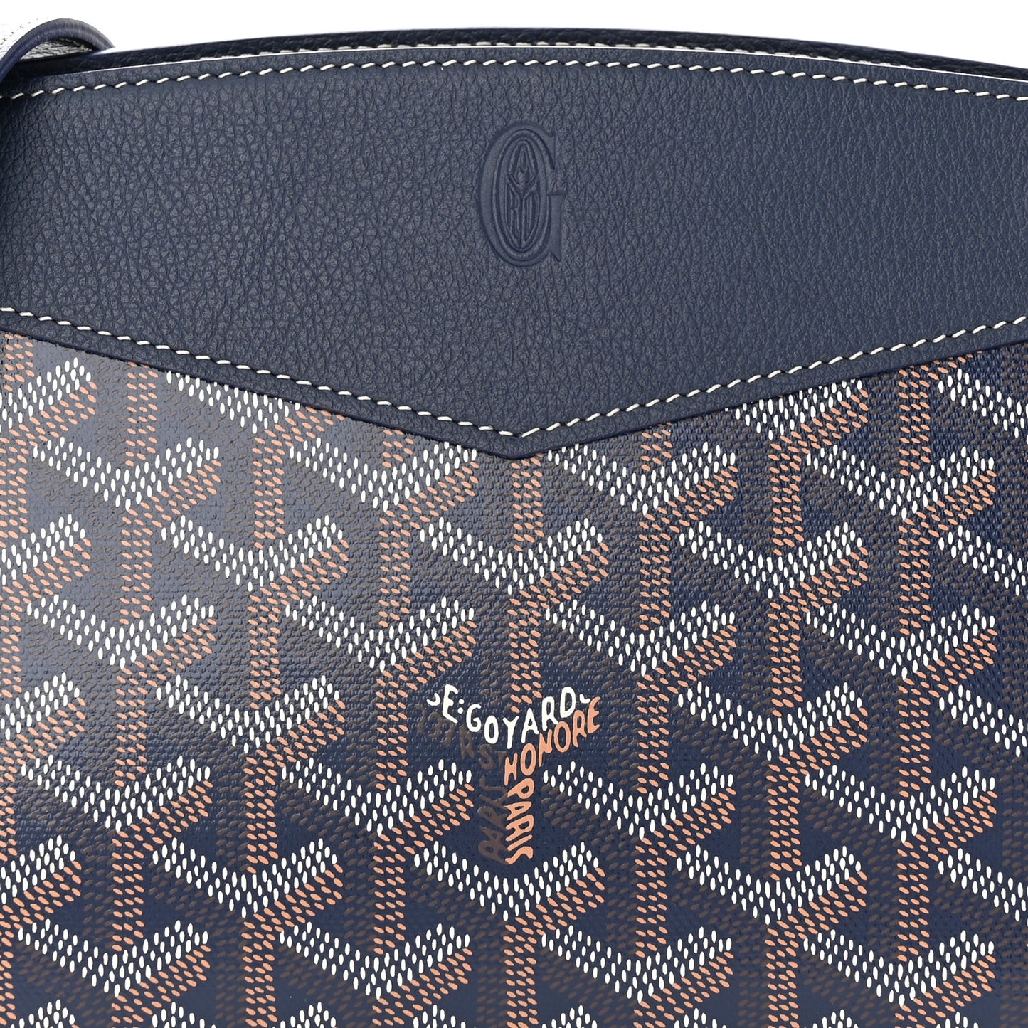 Goyardine Mini Rouette Structure Navy