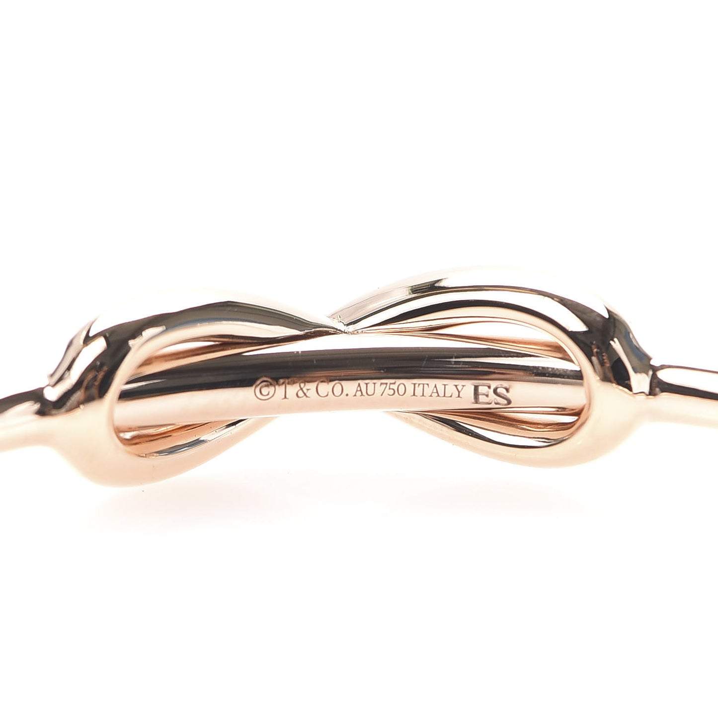 18K Rose Gold Diamond Infinity Cuff Bracelet