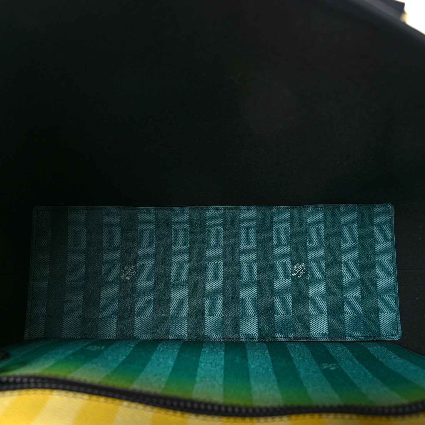 Damier Striped Weekend Tote PM Gradient Green