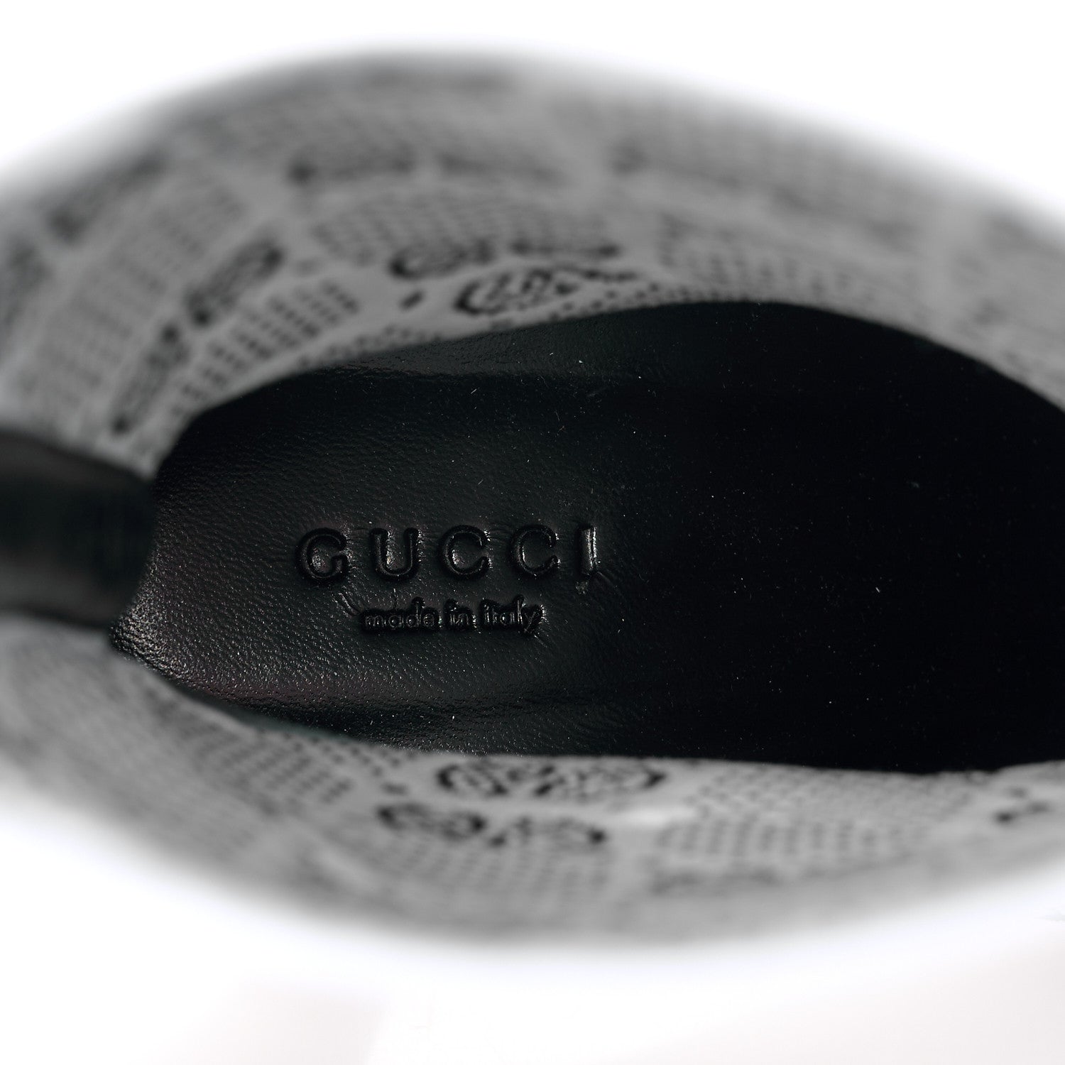 Gucci Technical Jersey Knit GG Monogram Square G 75mm Ankle Boots 38.5 Black Great White 7 of 8