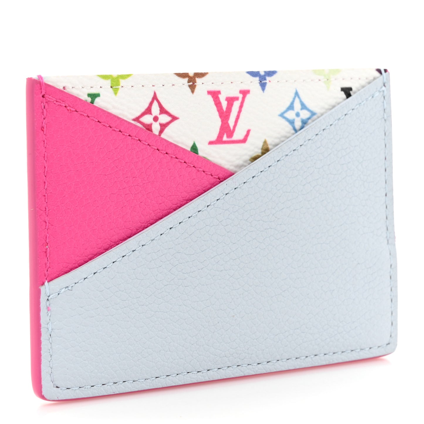 LV X TM Monogram Multicolor Criss-Cross Card Holder Kawaii Pink