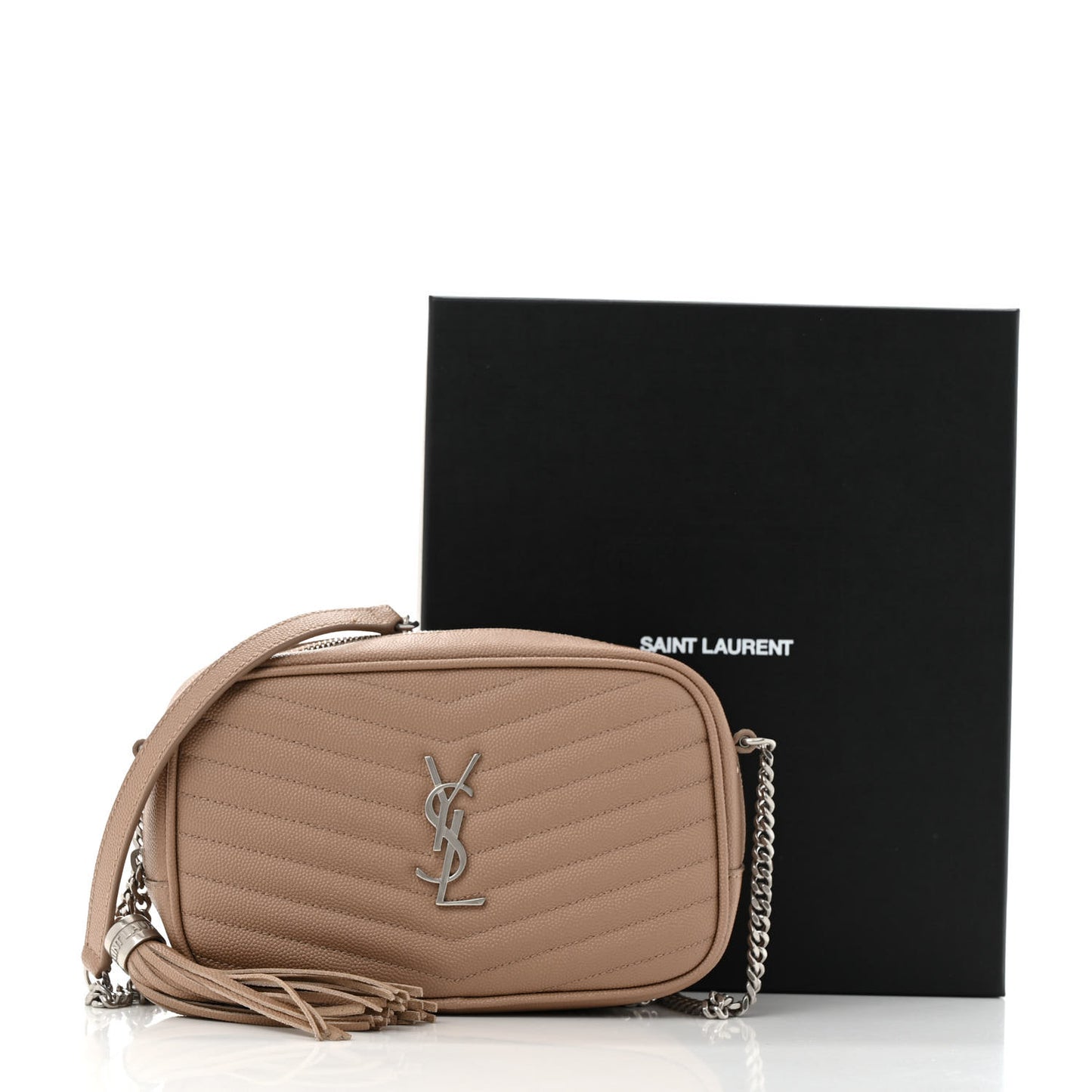 Grain De Poudre Matelasse Monogram Mini Lou Camera Bag Gold Sand