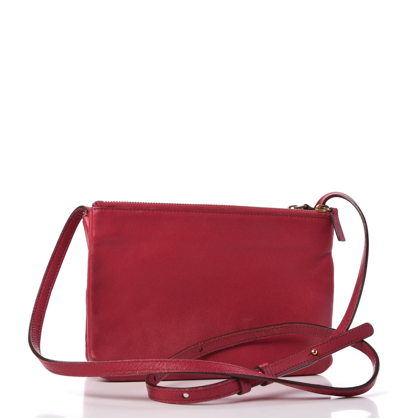 Lambskin Small Trio Crossbody Bag Fuchsia