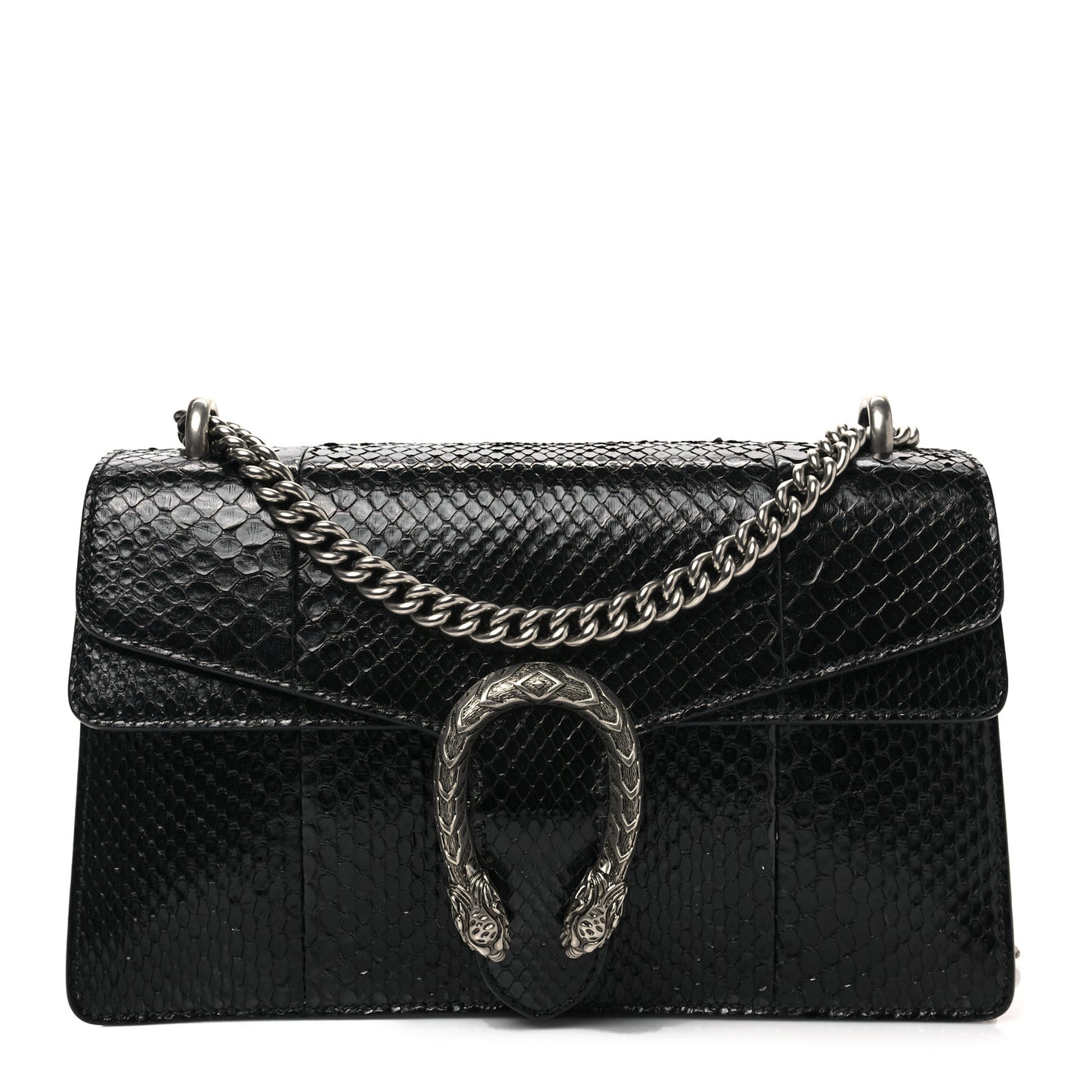 Snakeskin Small Dionysus Shoulder Bag Black