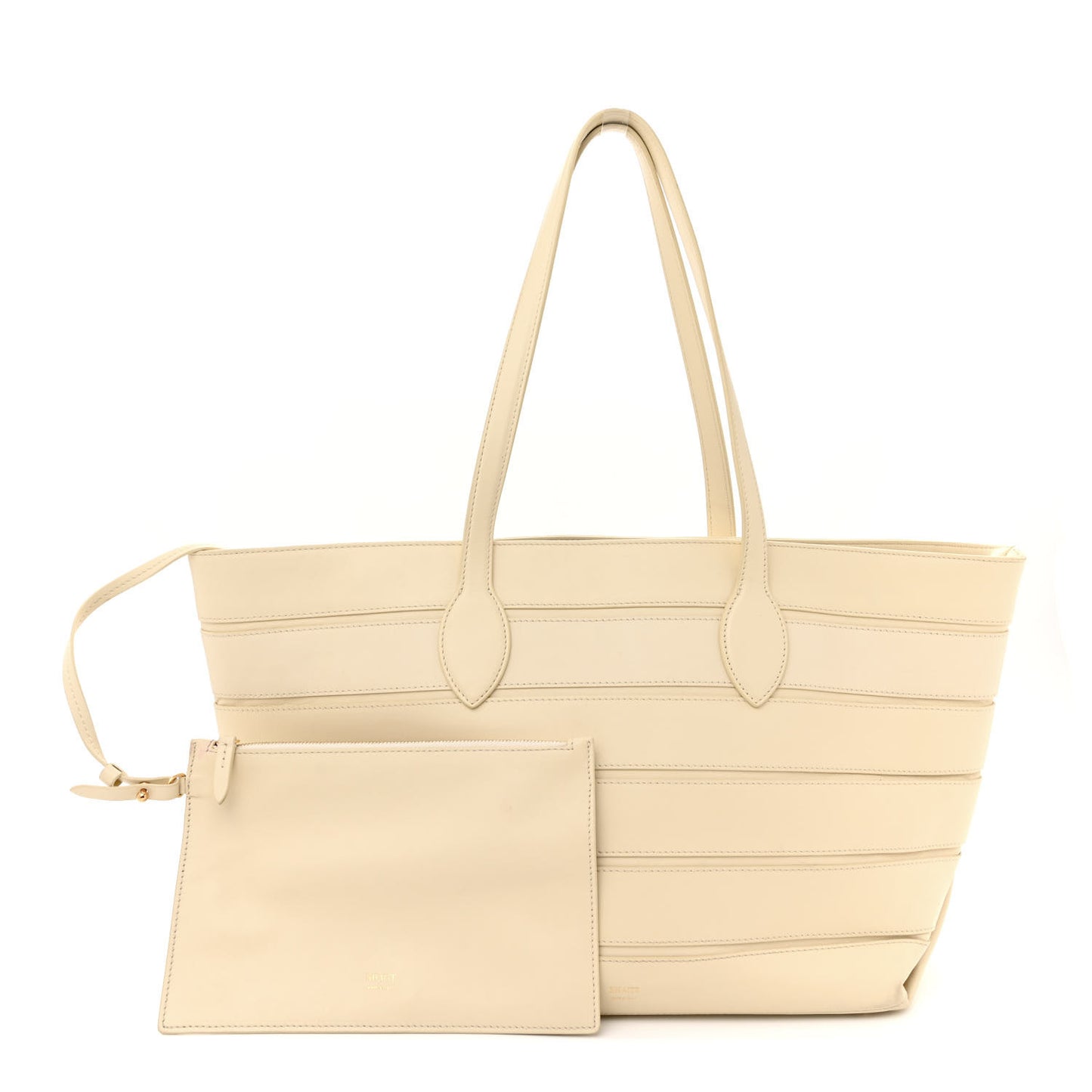 Calfskin Banded Florence Tote Cream
