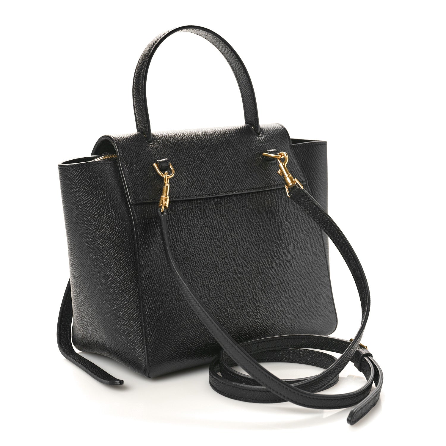 Celine Grained Calfskin Nano Belt Bag Black 2 of 8