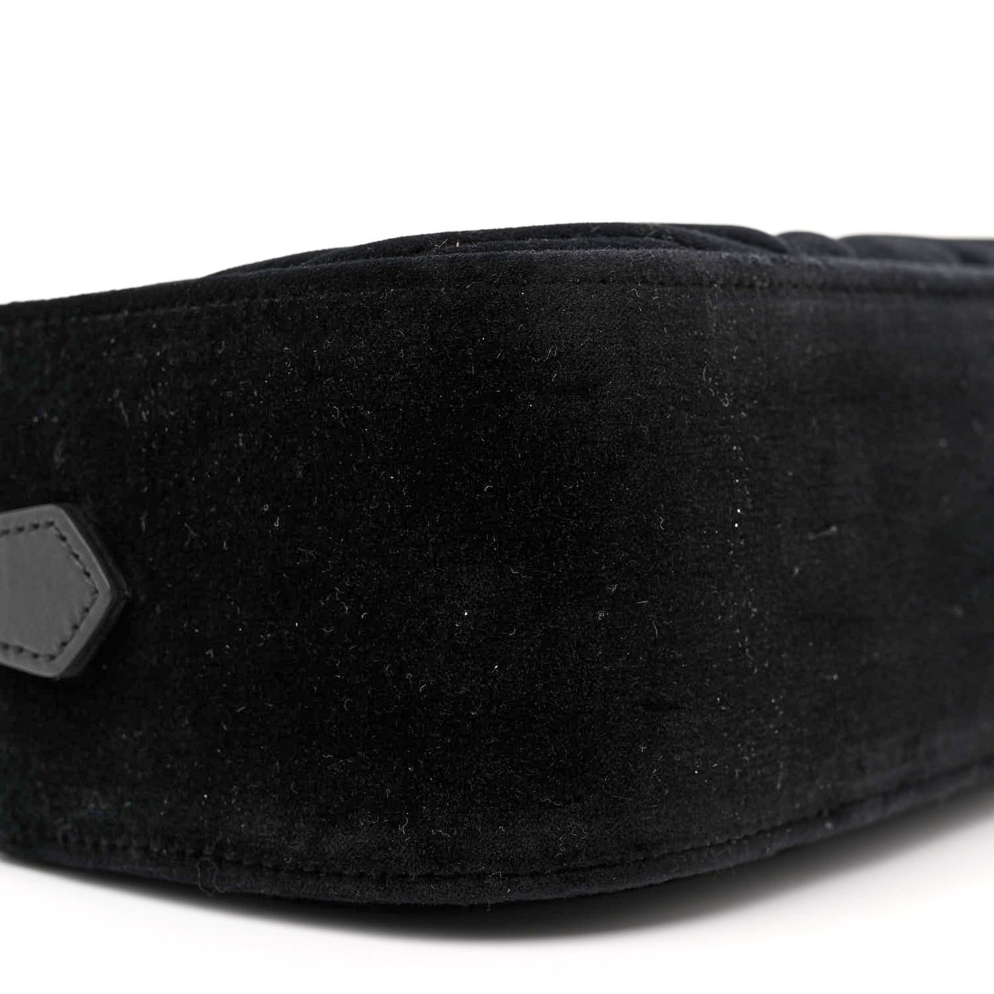 Velvet Matelasse Small GG Marmont Chain Shoulder Bag Black