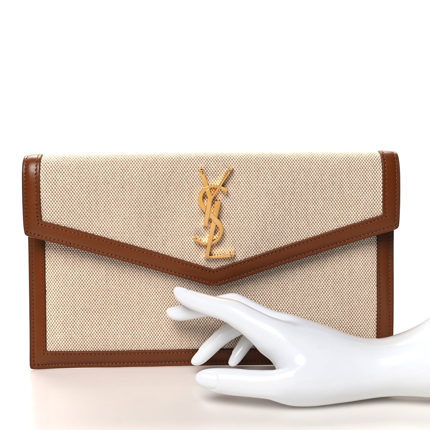 Canvas Uptown Pouch Natural Beige Brick