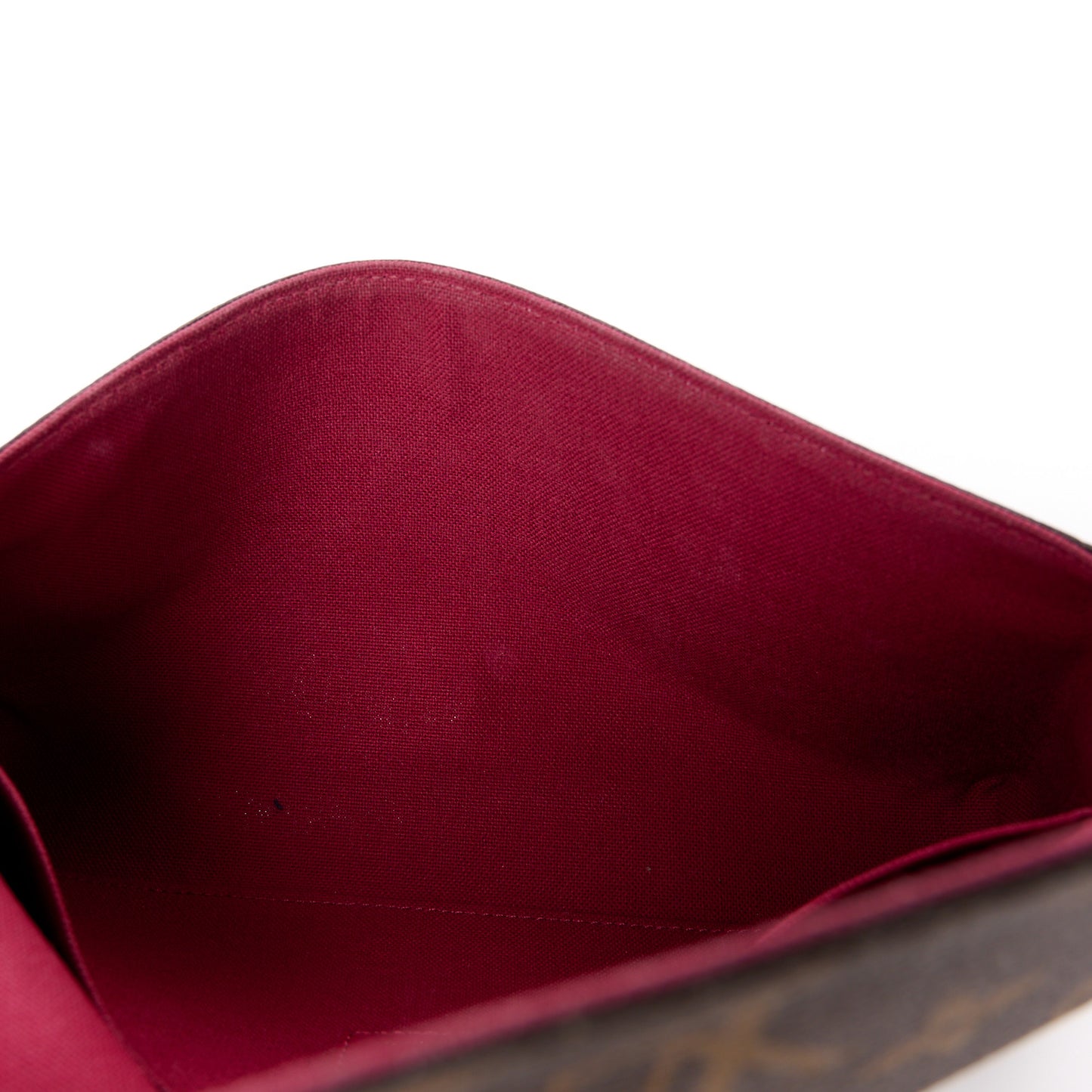Monogram Pochette Felicie Chain Wallet Fuchsia
