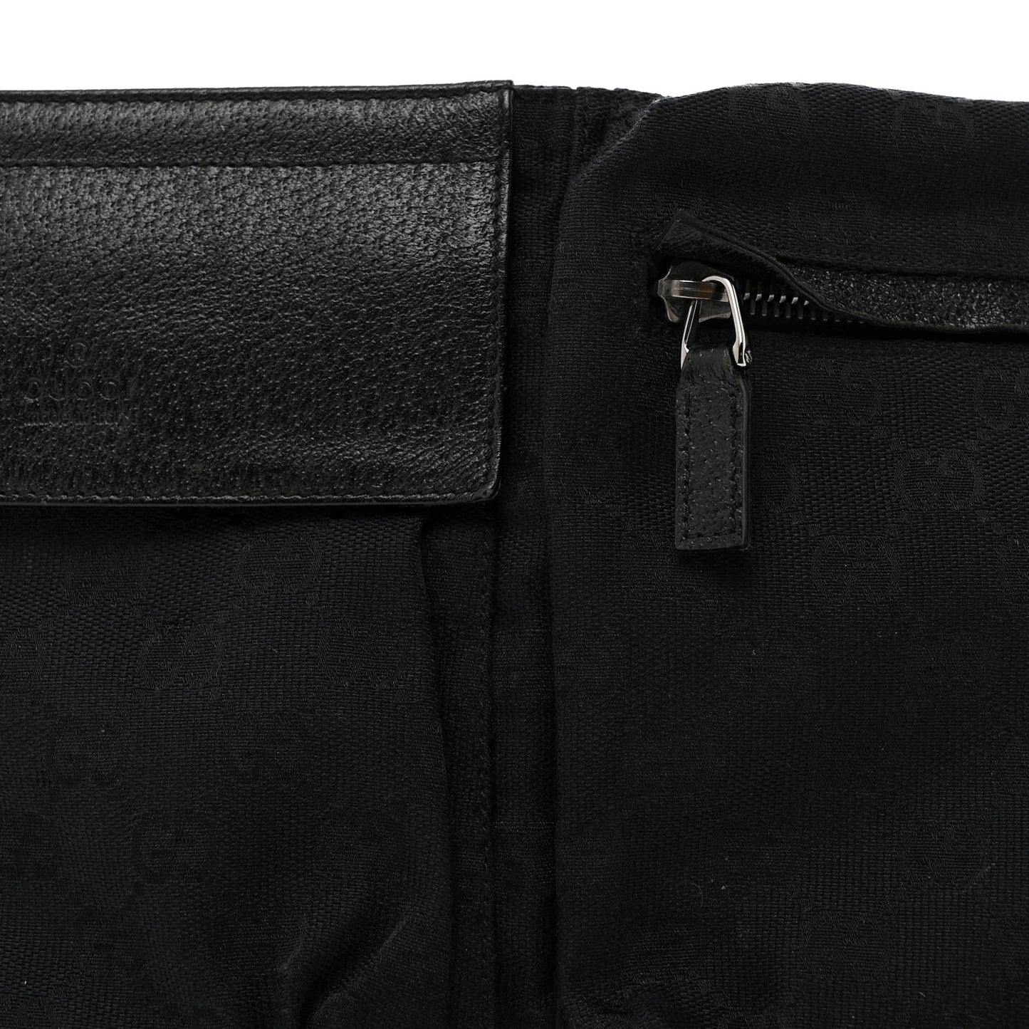 GG Monogram Double Pocket Belt Bag Black
