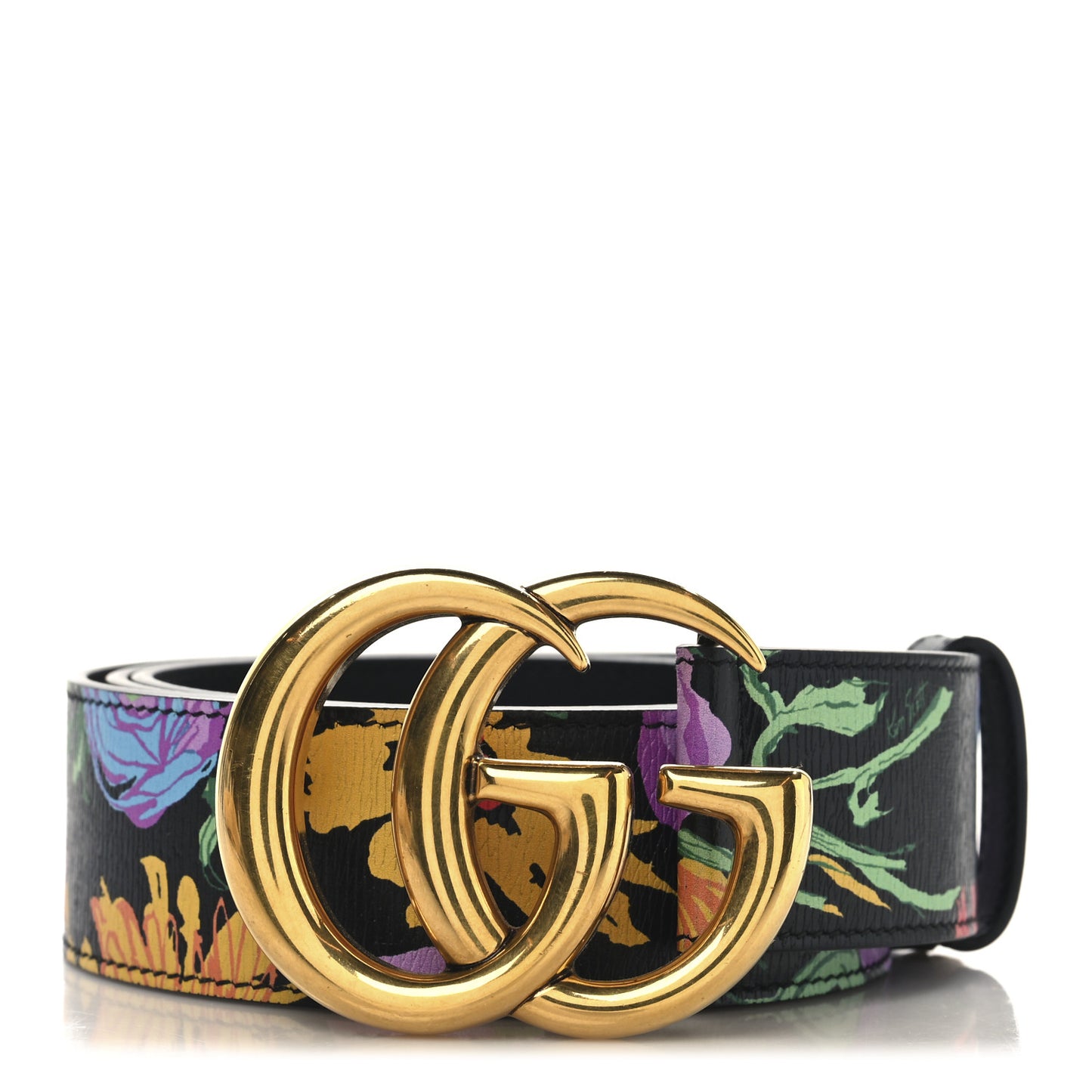 x Ken Scott Calfskin Double G 40mm Belt 100 40 Black Multicolor