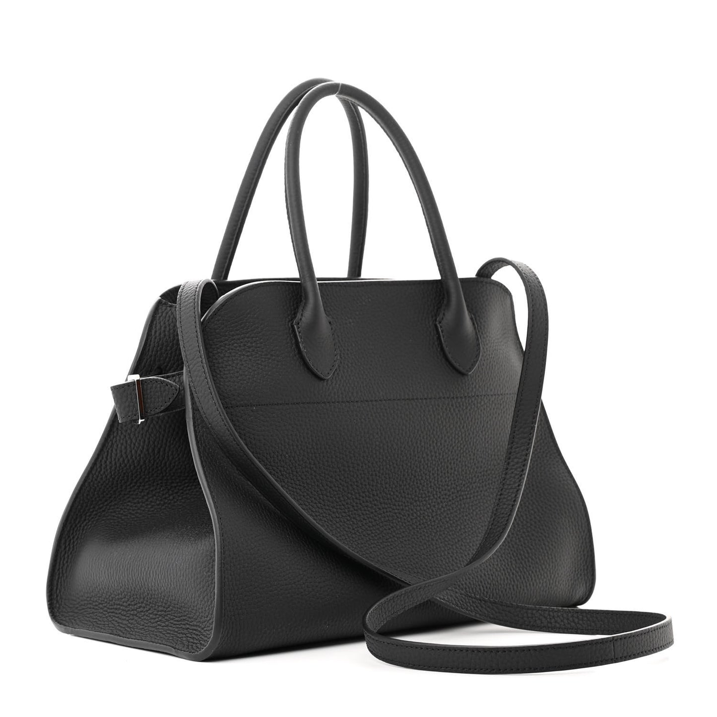 Matte Grained Calfskin Soft Margaux 12 Black