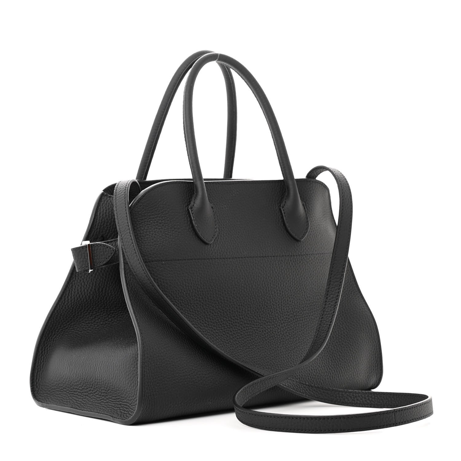 The Row Matte Grained Calfskin Soft Margaux 12 Black 3 of 9