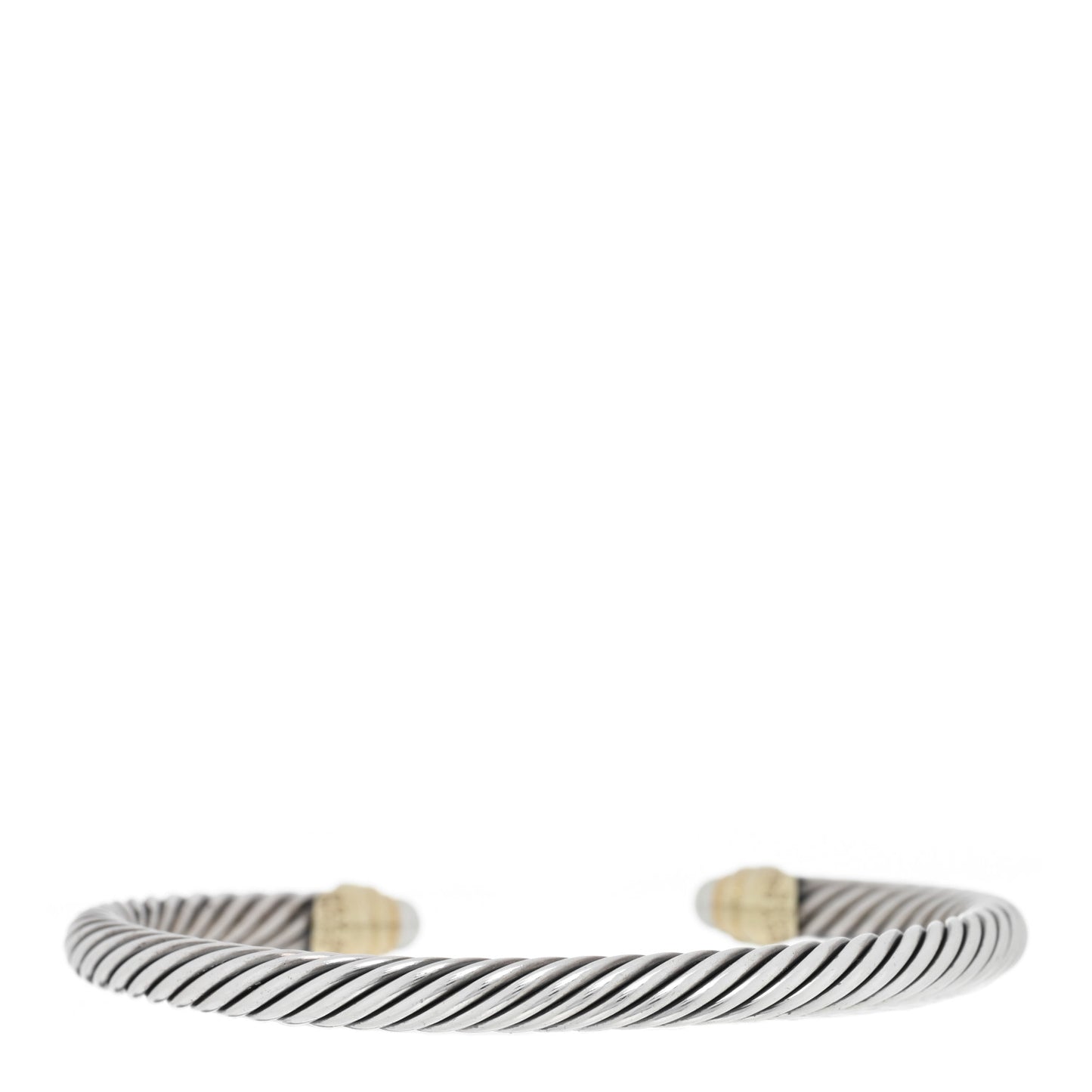 Sterling Silver 14K Yellow Gold Pearl 5mm Cable Classics Petite Color Bracelet