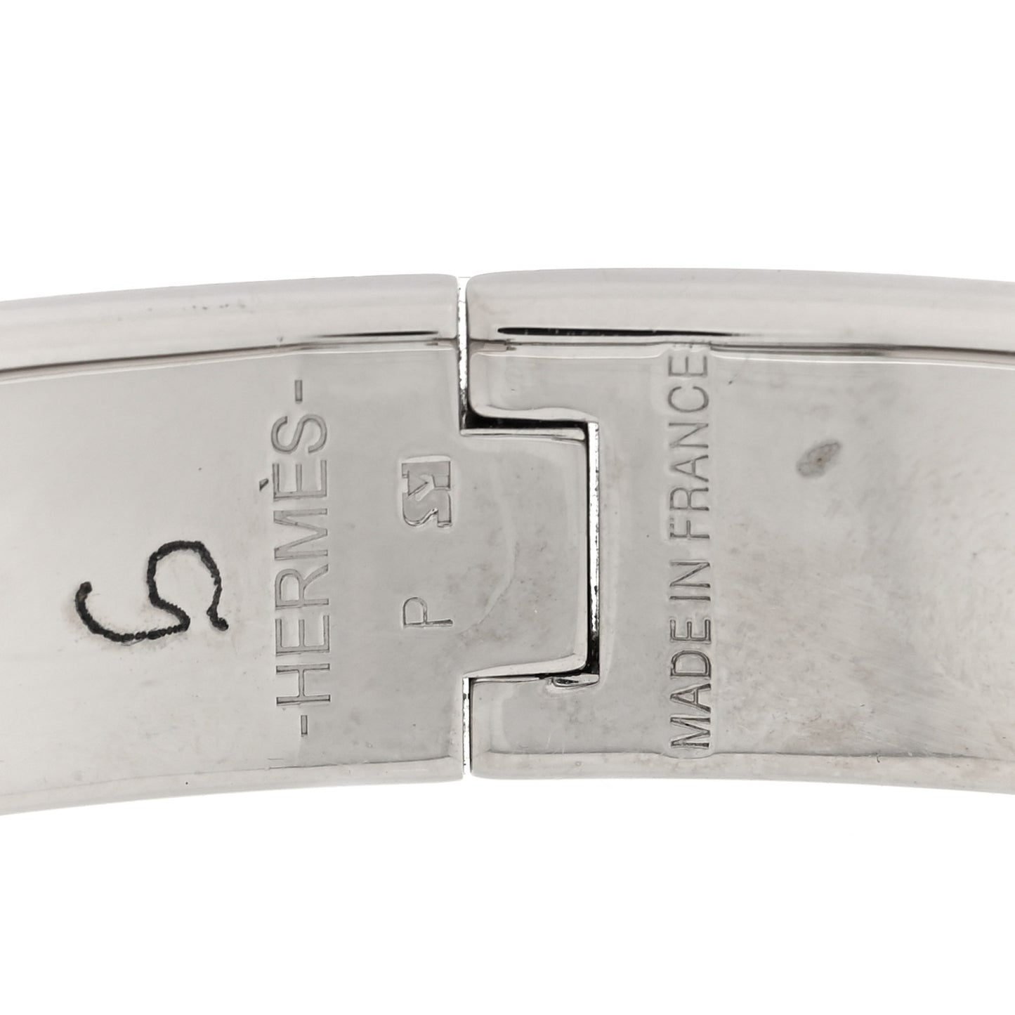Enamel Narrow Clic Clac H Bracelet GM Vert Bleuete White
