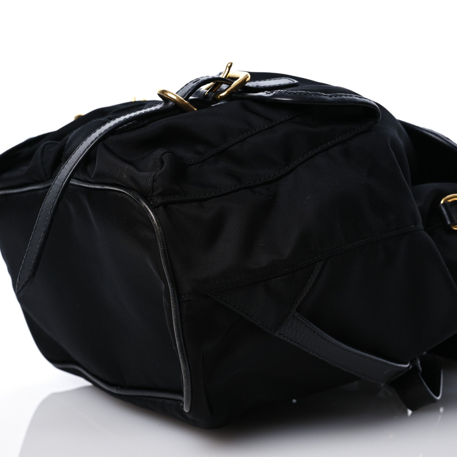 Prada Tessuto Nylon Soft Calfskin Backpack Black 10 of 13