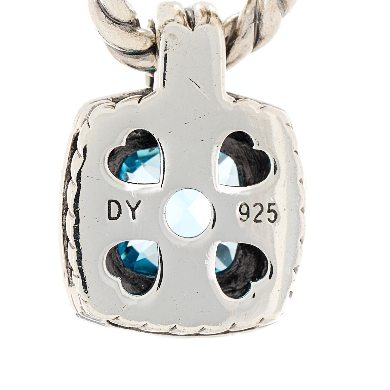 Sterling Silver Blue Topaz 7mm Renaissance Drop Earrings