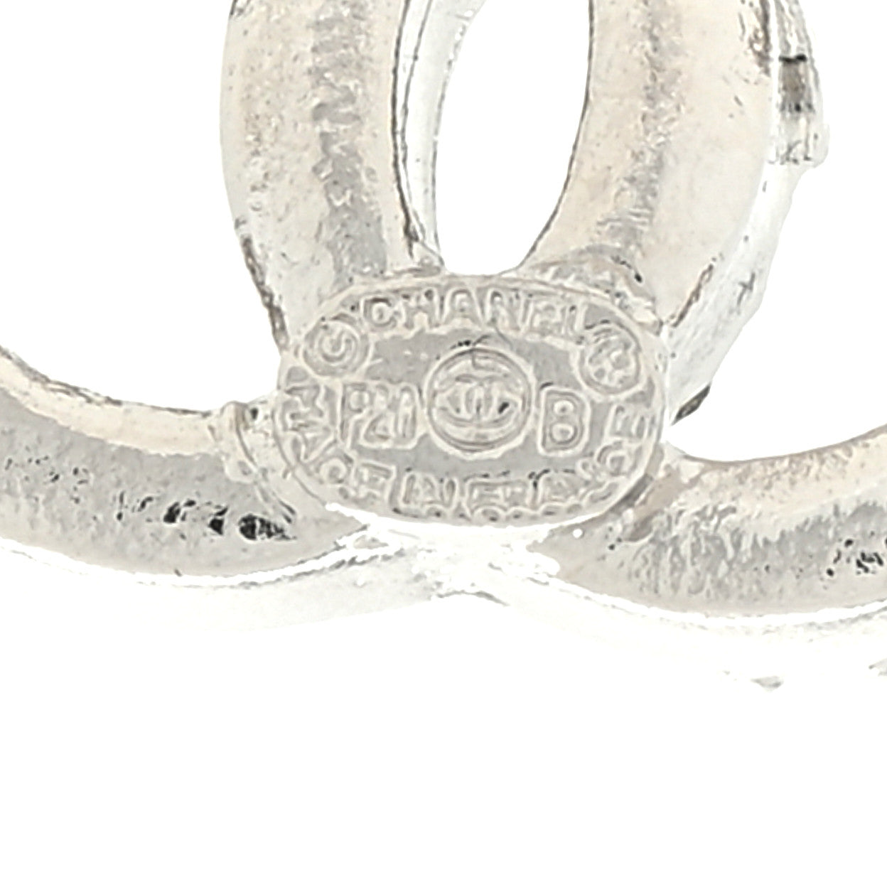 Crystal CC Earrings Silver