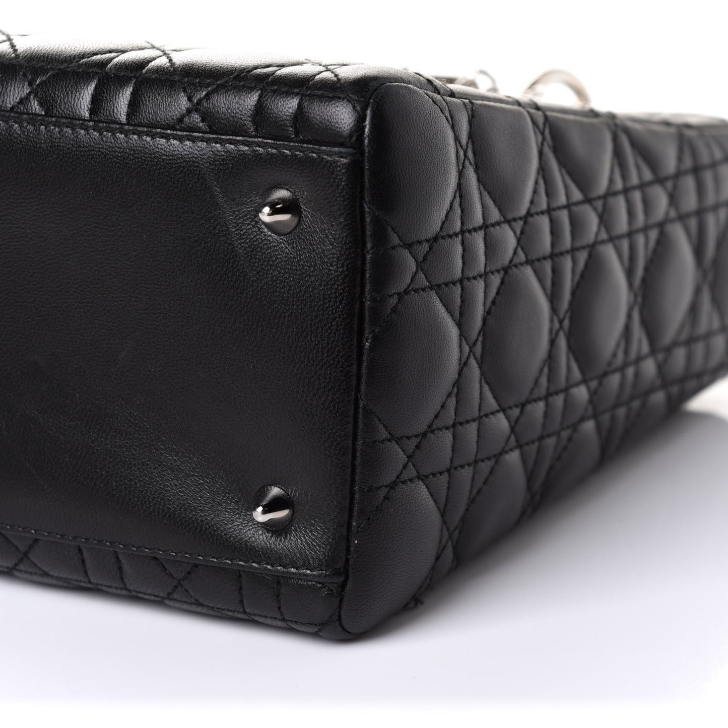 Lambskin Cannage Medium Lady Dior Black
