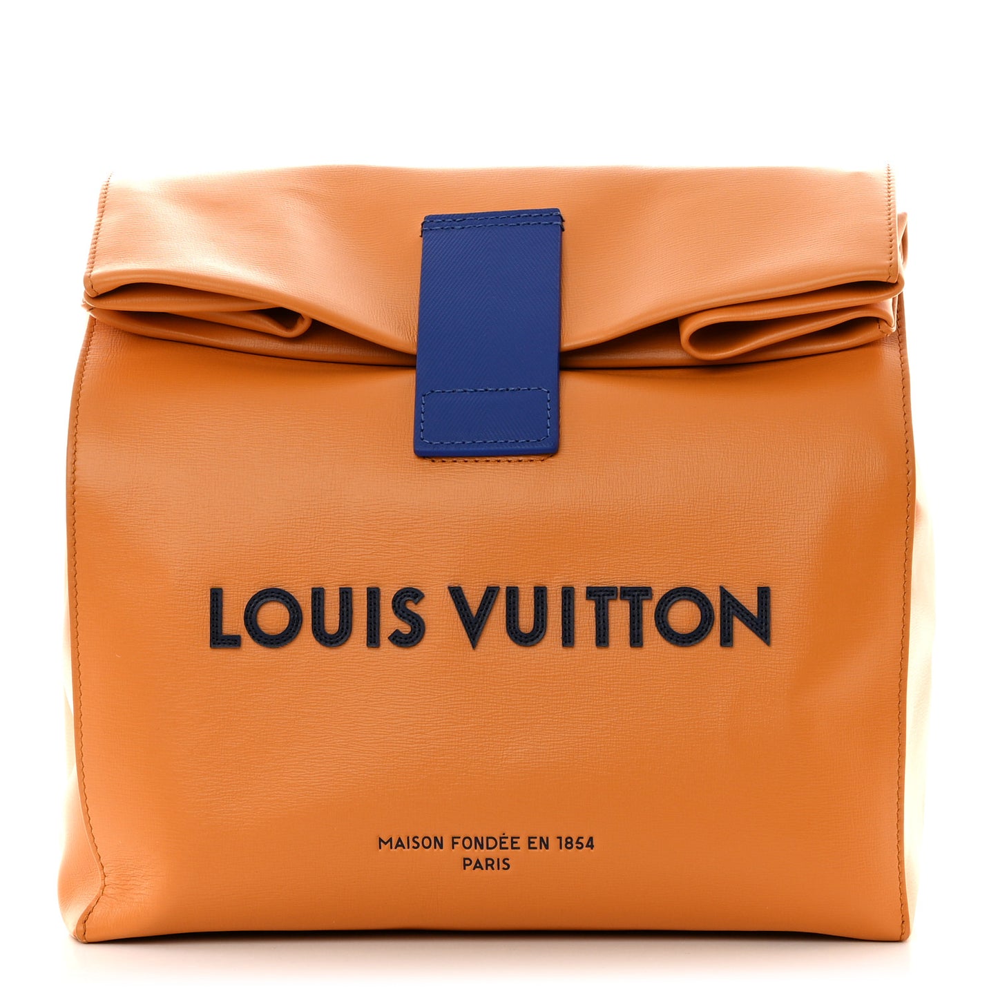 LOUIS VUITTON Calfskin Sandwich Bag Safran