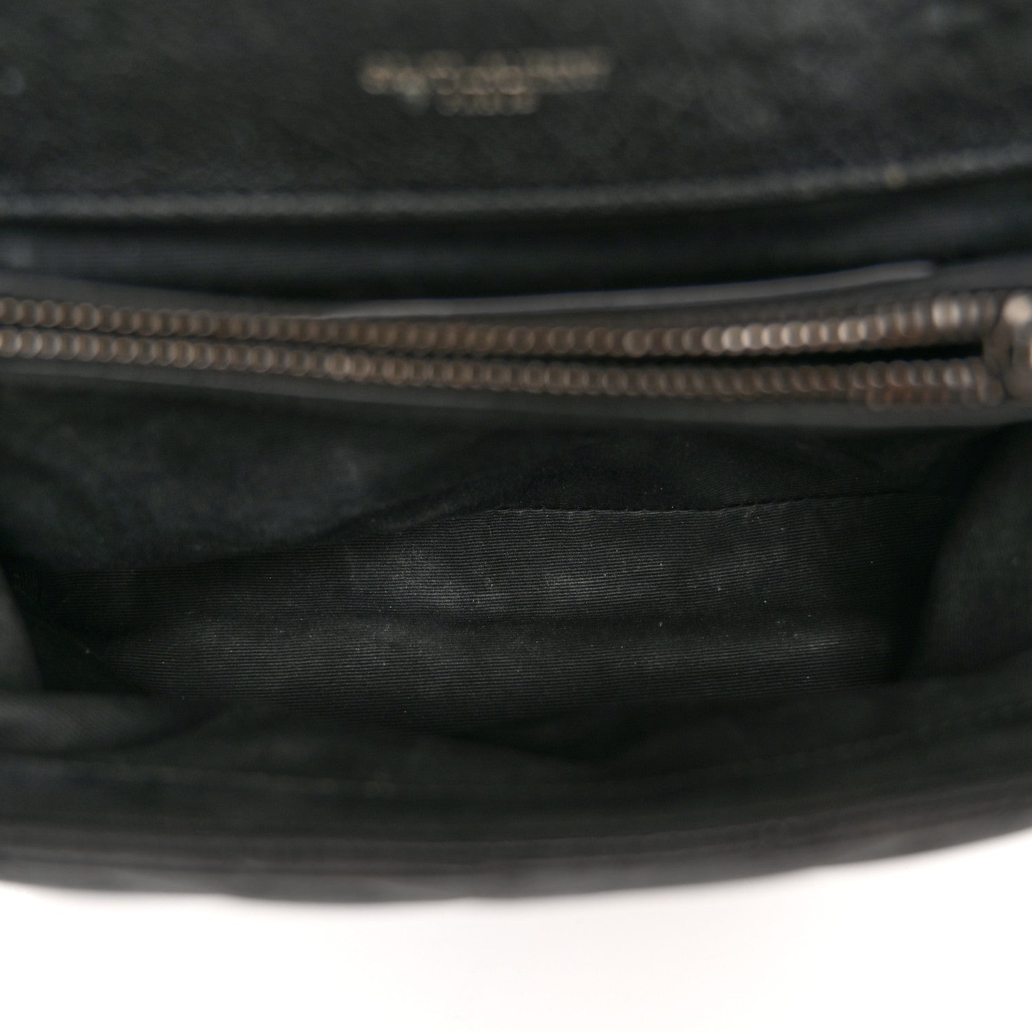 Saint Laurent Sheepskin Matelasse Chevron Monogram Medium College Bag Black 5 of 14