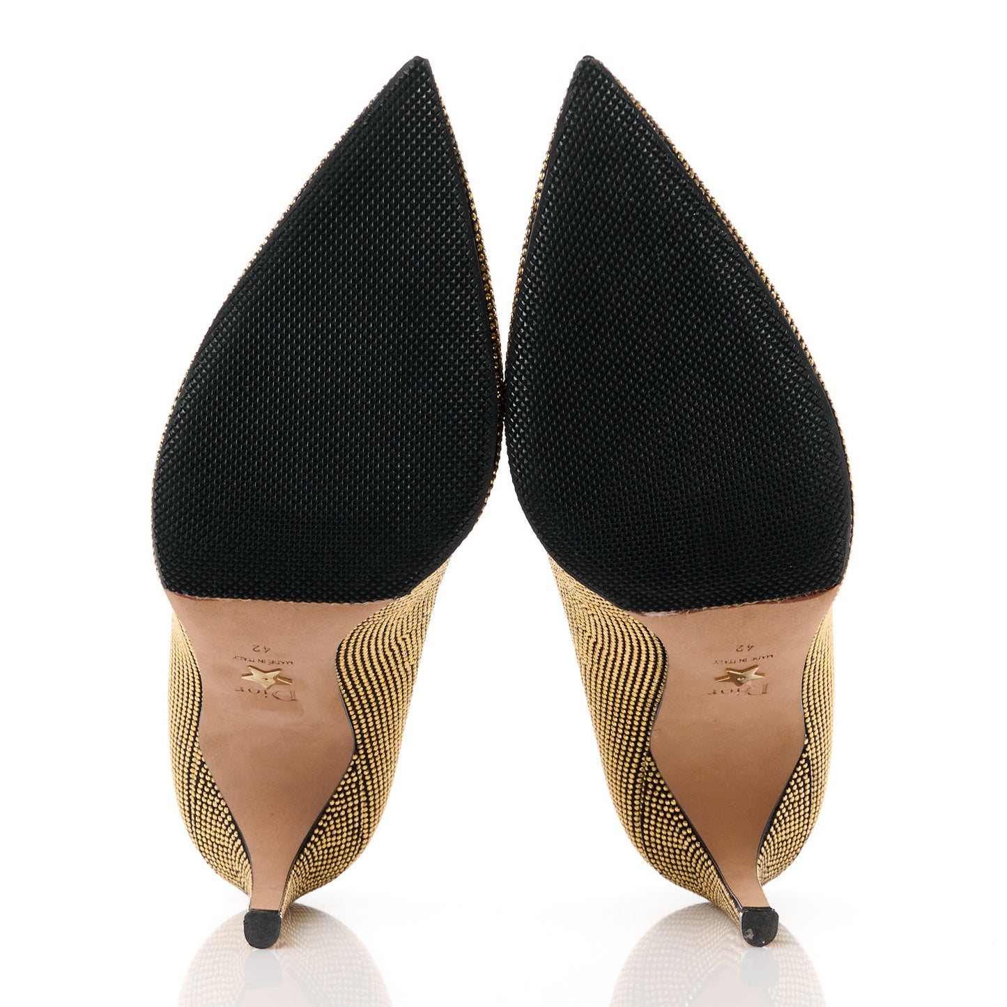 Suede Studded D-Choc 90mm Pumps 42 Black Gold
