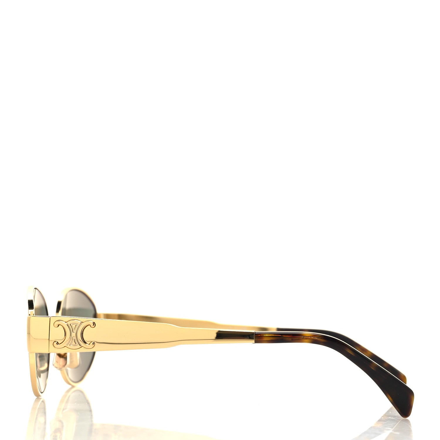 Celine Metal Triomphe 01 Sunglasses CL40235U Gold Green 3 of 7
