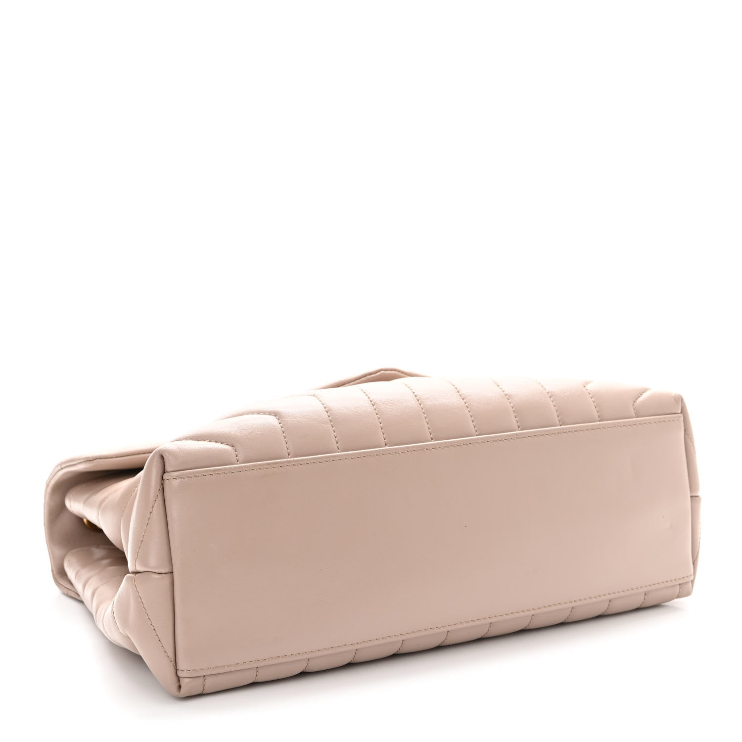 Saint Laurent Calfskin Y Quilted Monogram Medium Loulou Chain Satchel Light Natural 4 of 13