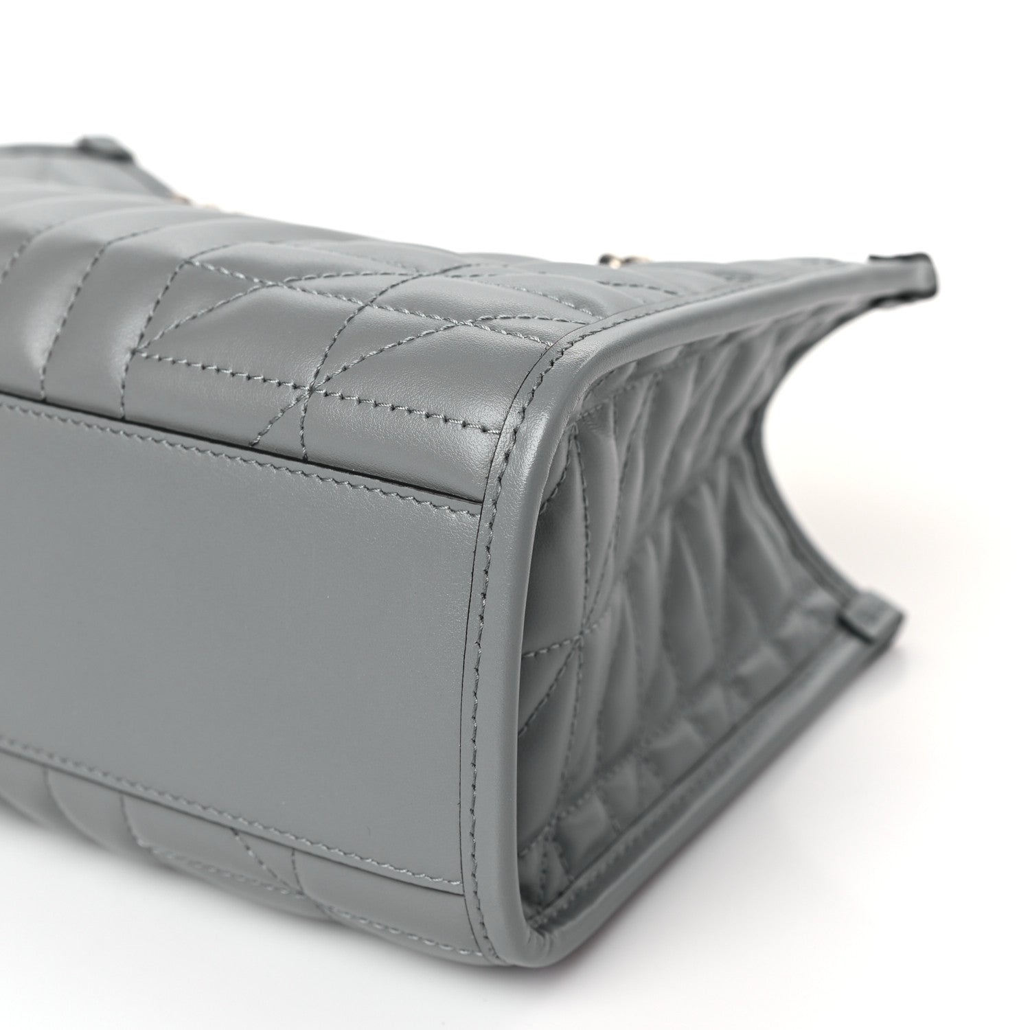 Gucci Calfskin Matelasse Aria Small GG Marmont Shoulder Tote Deep Grey 9 of 9