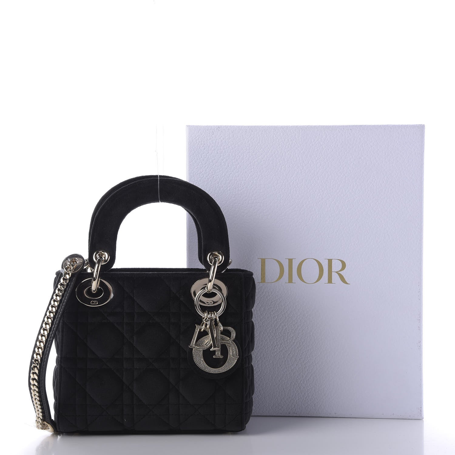 Christian Dior Velvet Mini Lady Dior Black 10 of 10