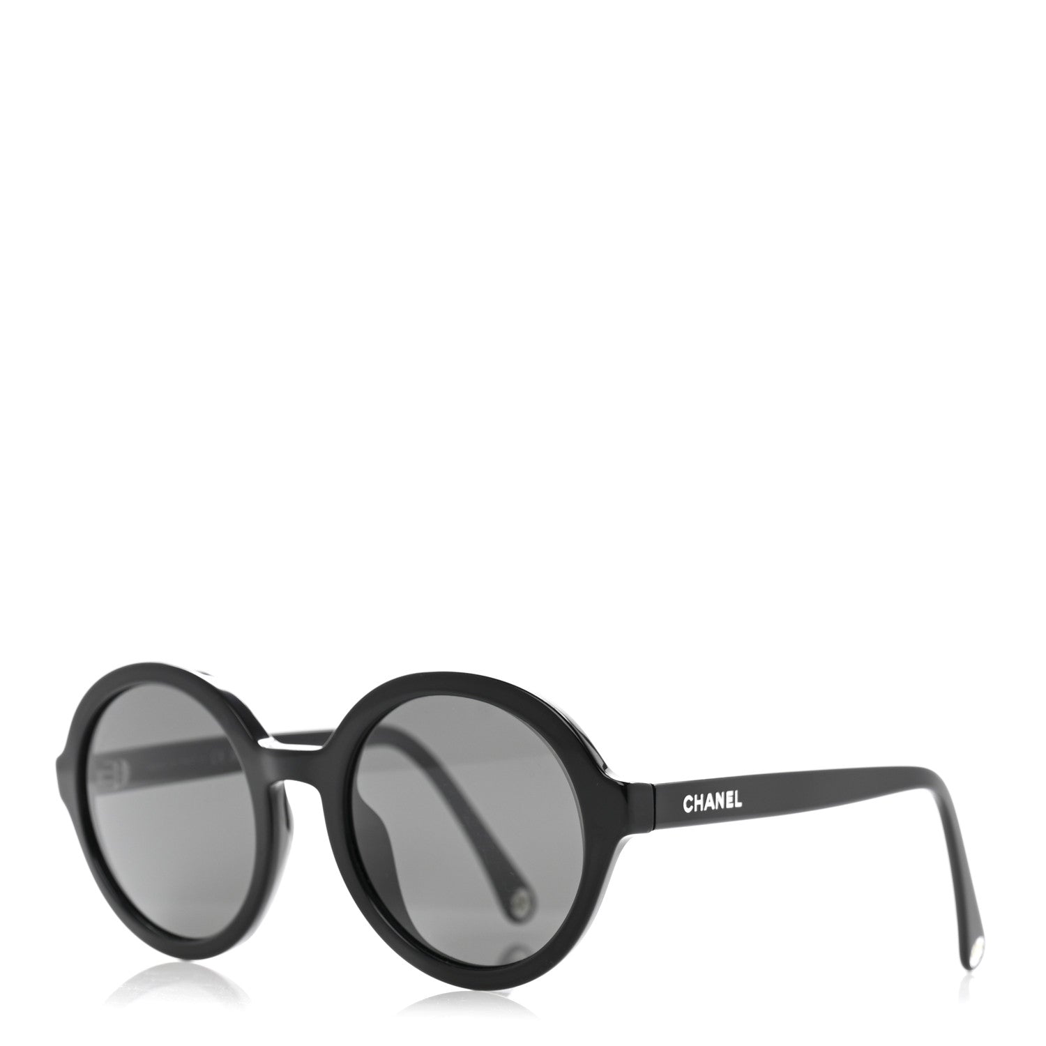 CHANEL Black and White Round Sunglasses Chanel 01944 94305 – Vintage Frames Company main image 2