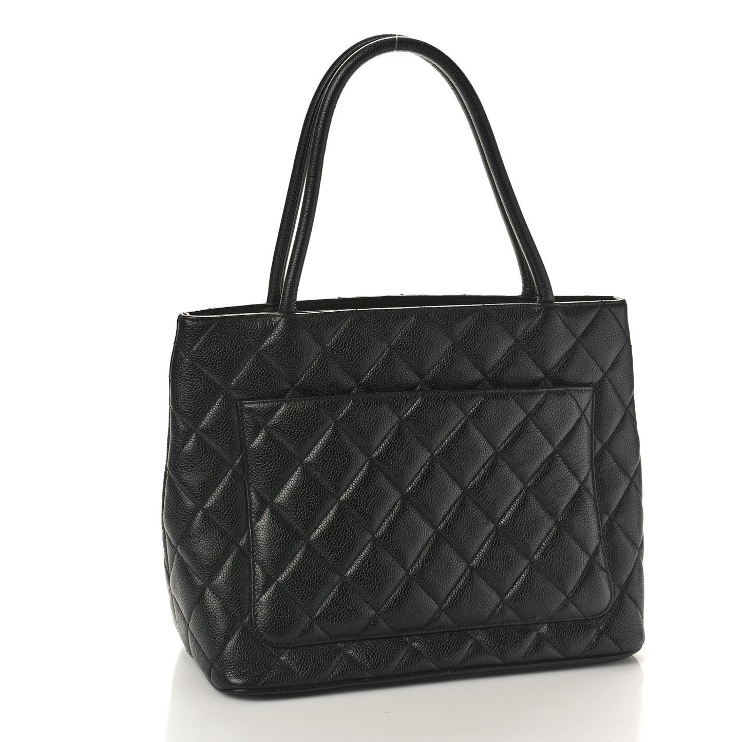 Caviar Quilted Medallion Tote Black