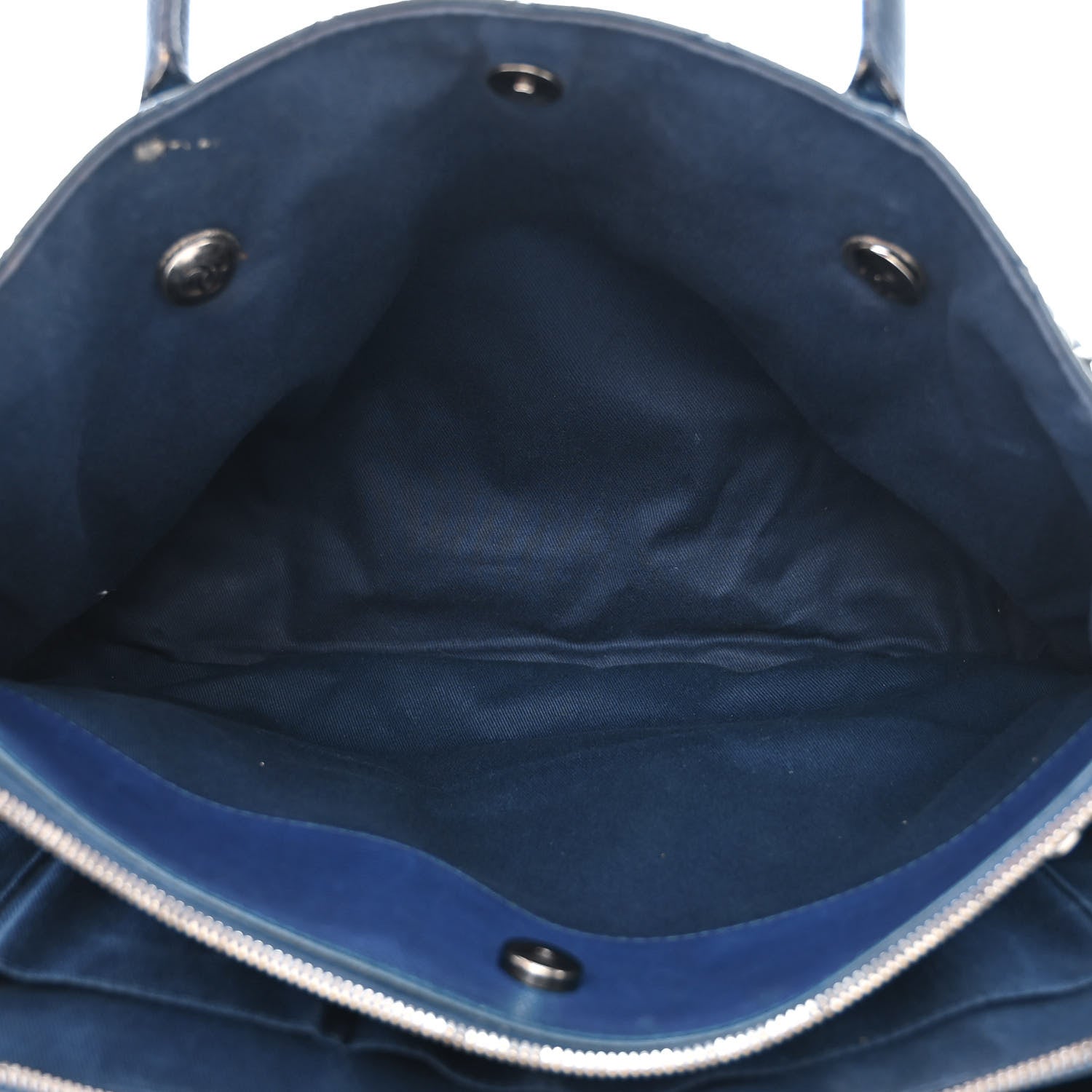 Chanel Grained Vegetal Calfskin Urban Shopping Tote Blue 5 of 19