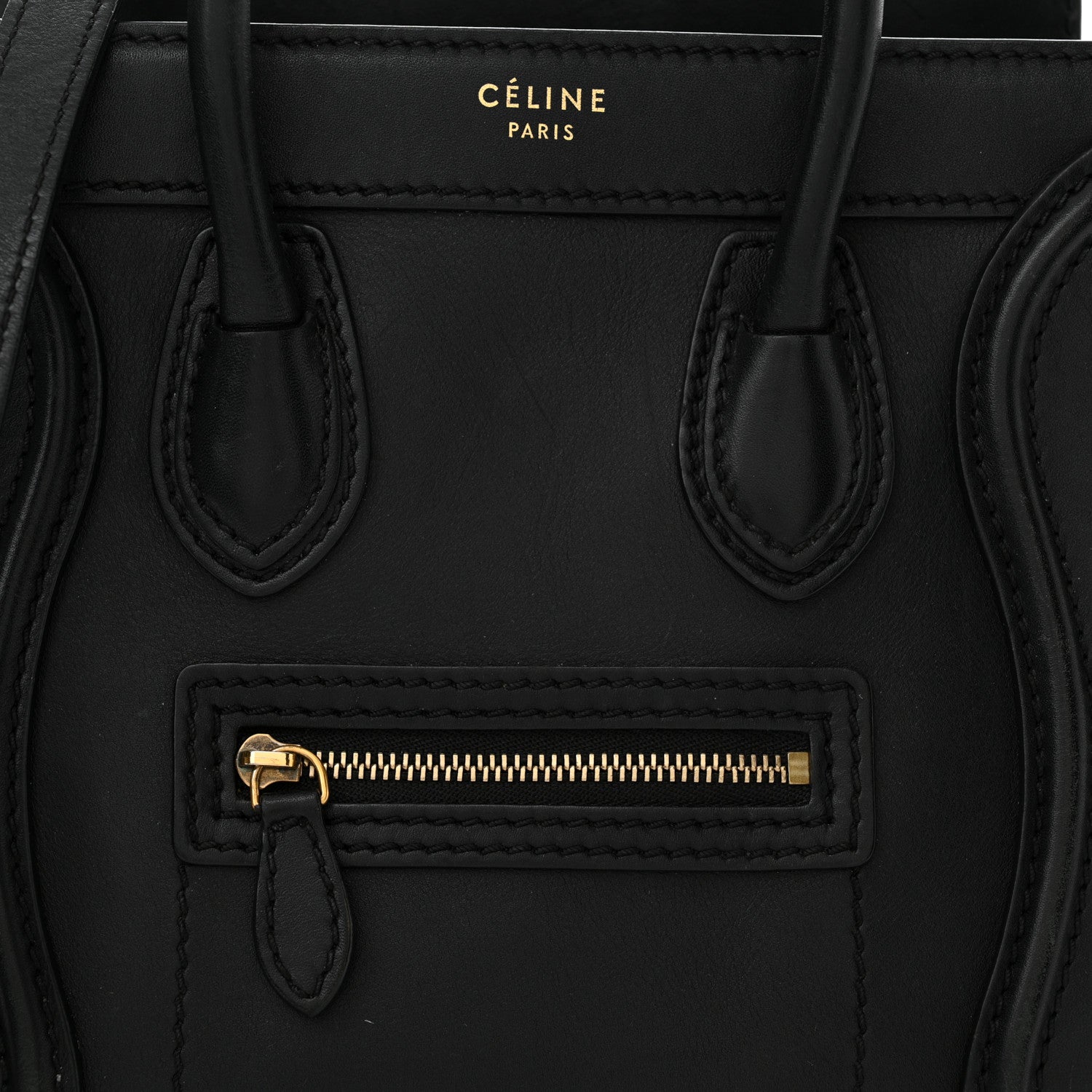 Celine Smooth Calfskin Nano Luggage Black 8 of 14