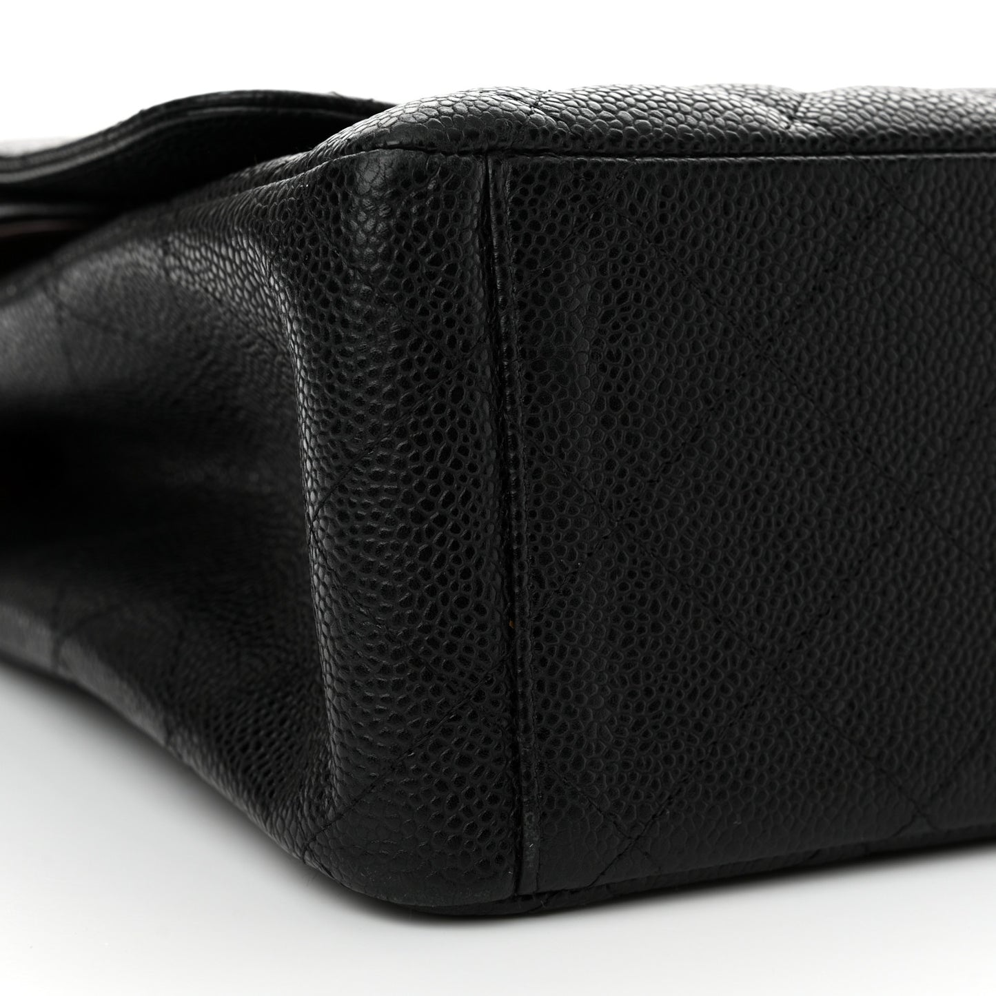 Caviar Quilted Maxi Double Flap Black
