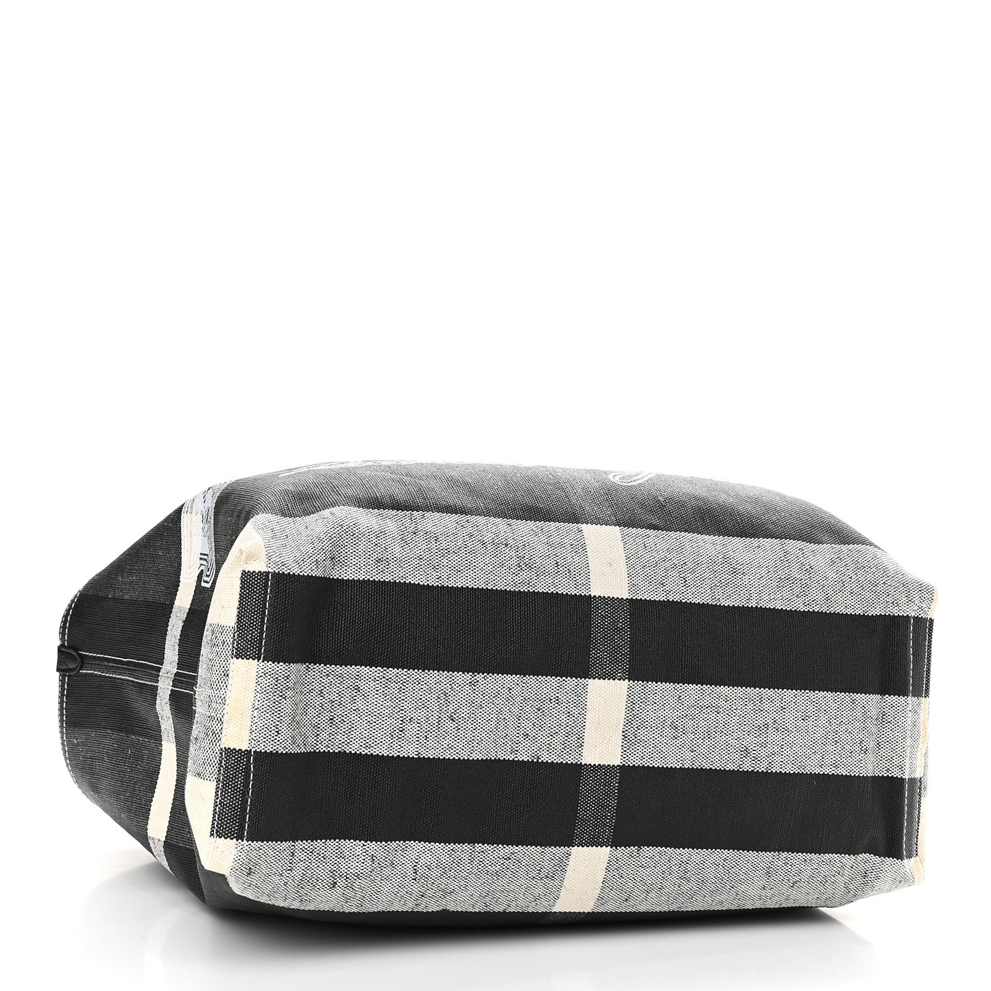 Coated Canvas Mega Check Medium Doodle Tote Black