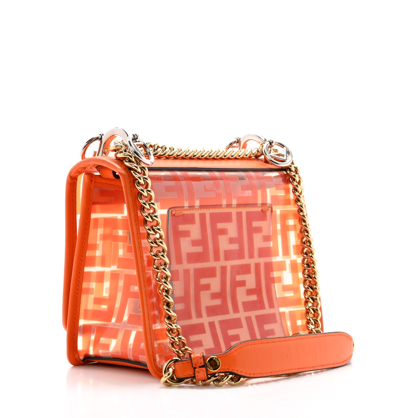 TPU FF Vitello Century F is Fendi Small Kan I Shoulder Bag Aranciata