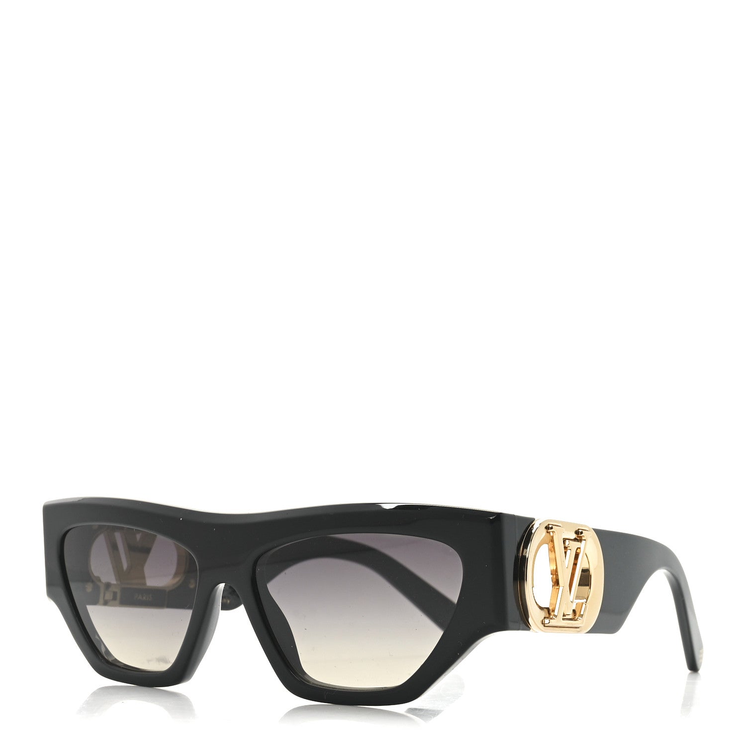 Louis Vuitton Acetate LV Link Square Sunglasses Z1661W Black