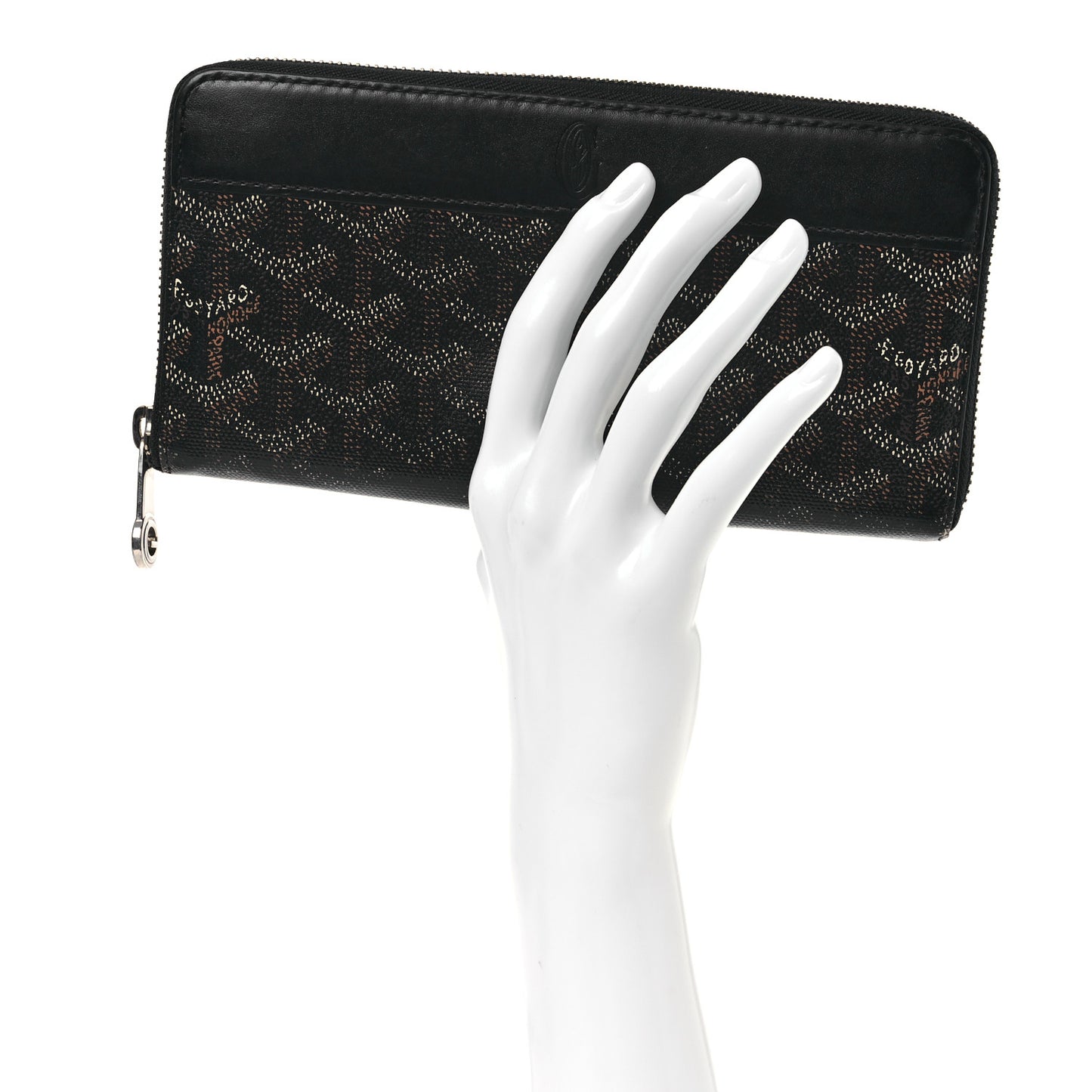 Goyardine Matignon Zip Around GM Wallet Black