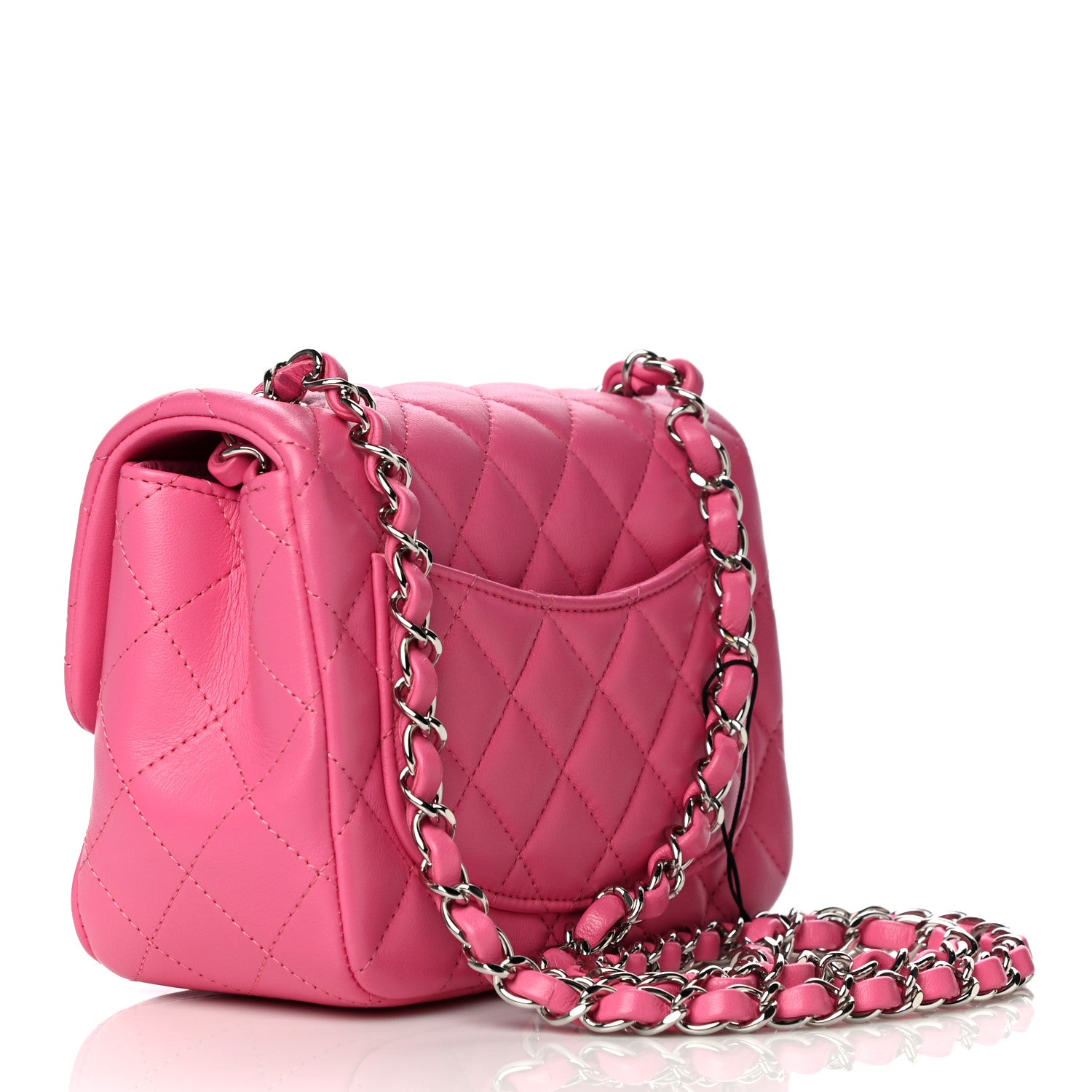 Chanel Lambskin Quilted Mini Square Flap Pink 3 of 13