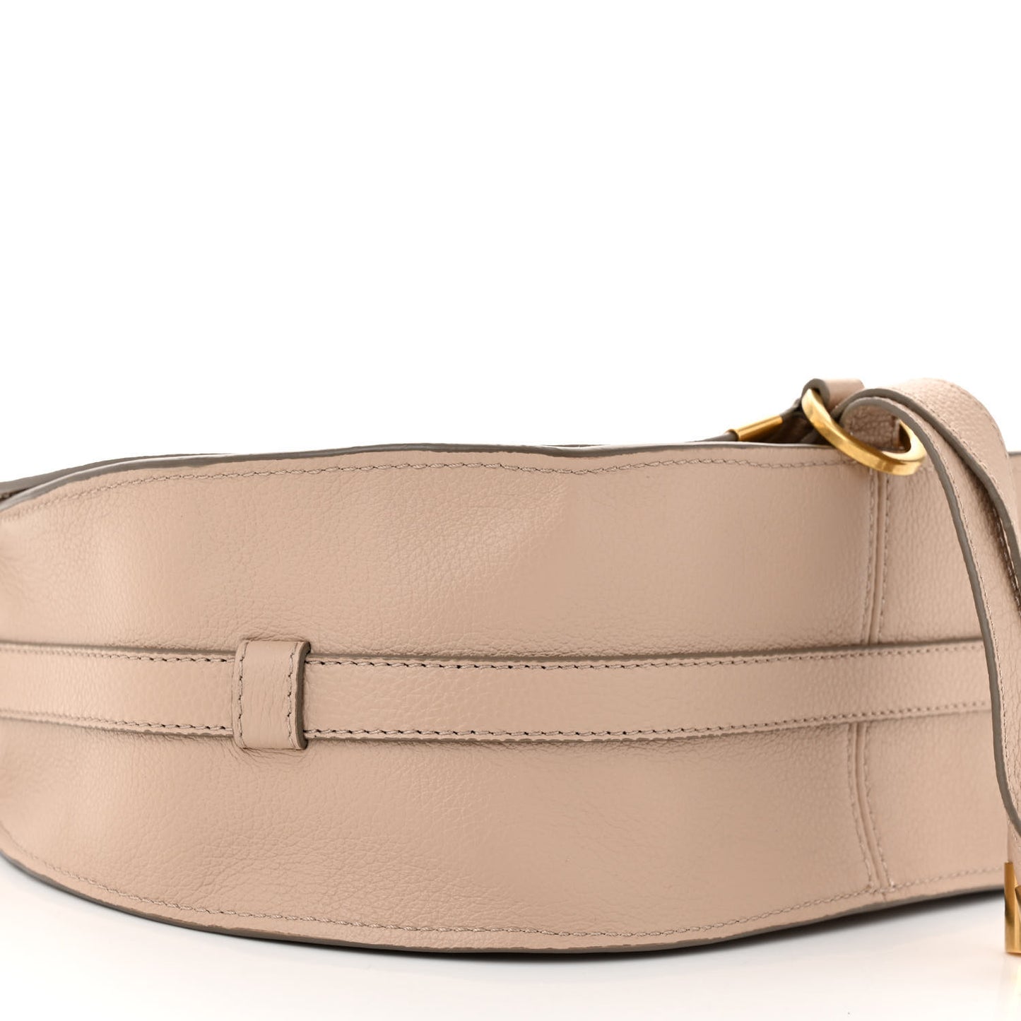 Grained Calfskin Medium Marcie Saddle Bag Nomad Beige